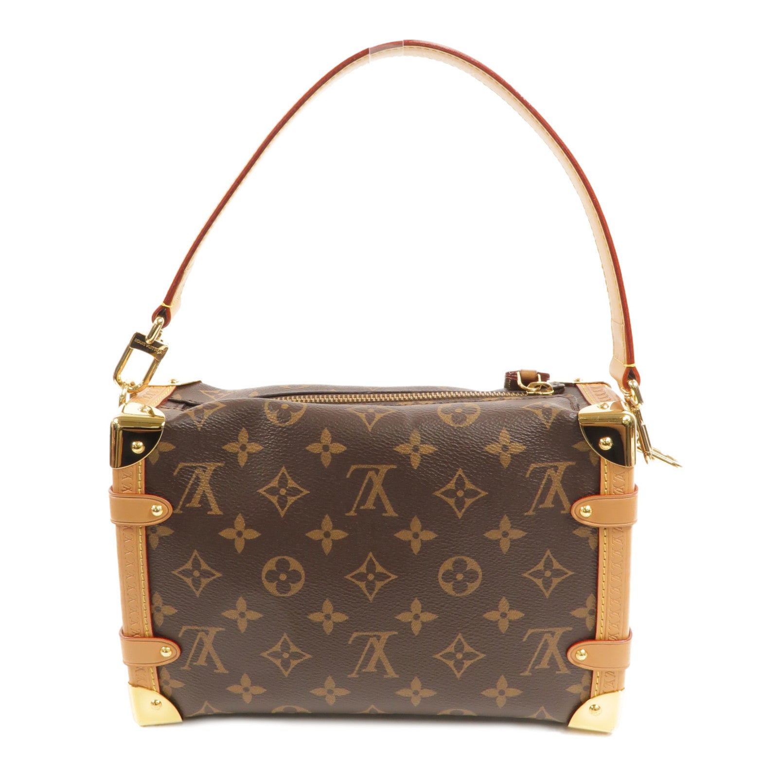 LOUIS VUITTON Monogram Side Trunk金扣手挽肩背兩用袋