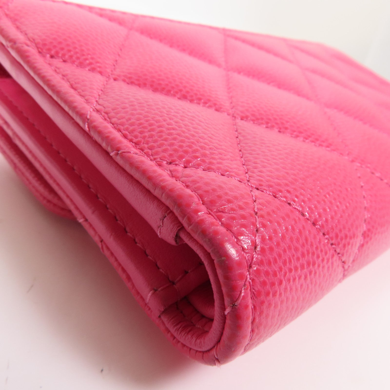 CHANEL 牛皮皮革Wallet金扣錢包