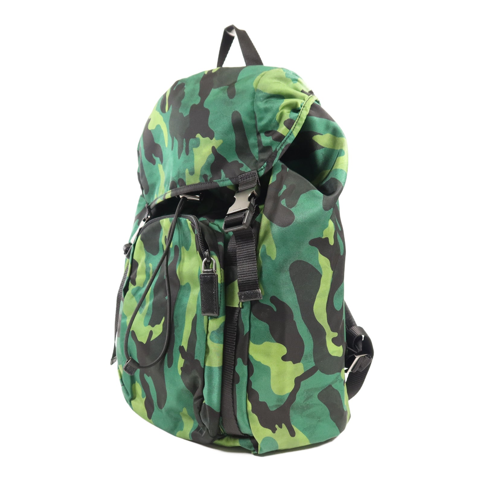 PRADA 尼龍Rucksack銀扣背包
