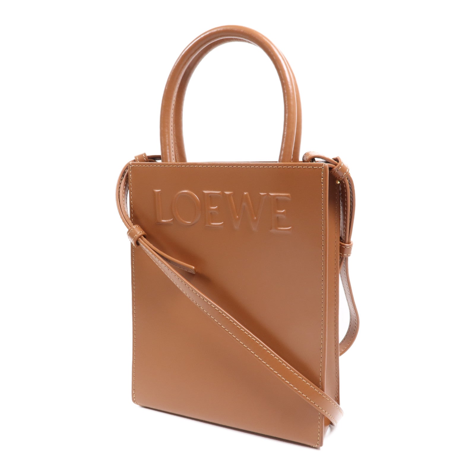 LOEWE 牛皮皮革Standard A5 Tote金扣手挽肩背兩用袋