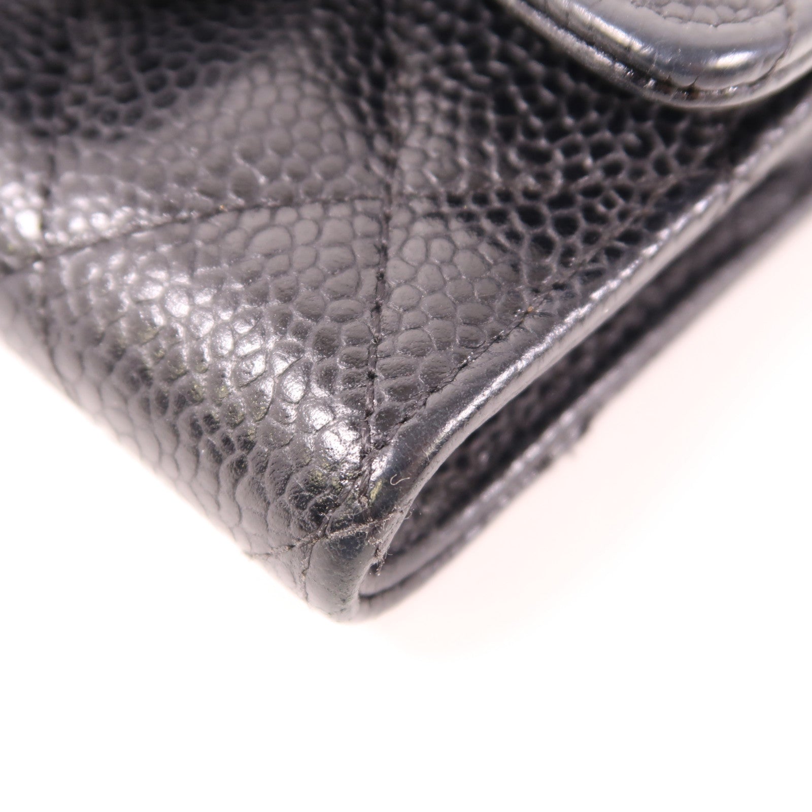 CHANEL 牛皮皮革Card Case銀扣卡片套