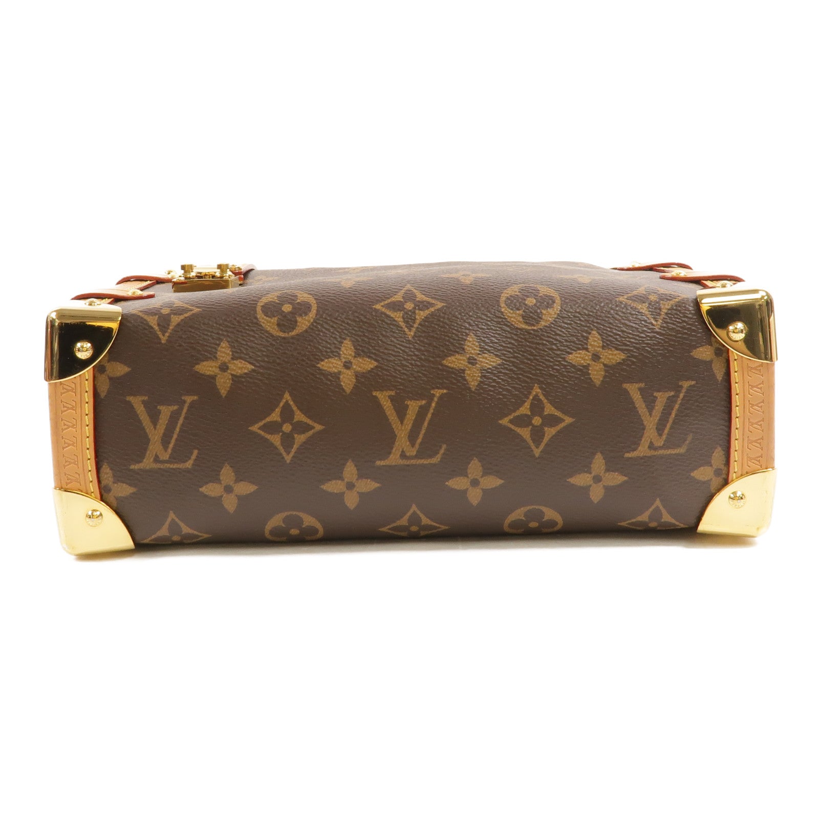 LOUIS VUITTON Monogram Side Trunk金扣手挽肩背兩用袋