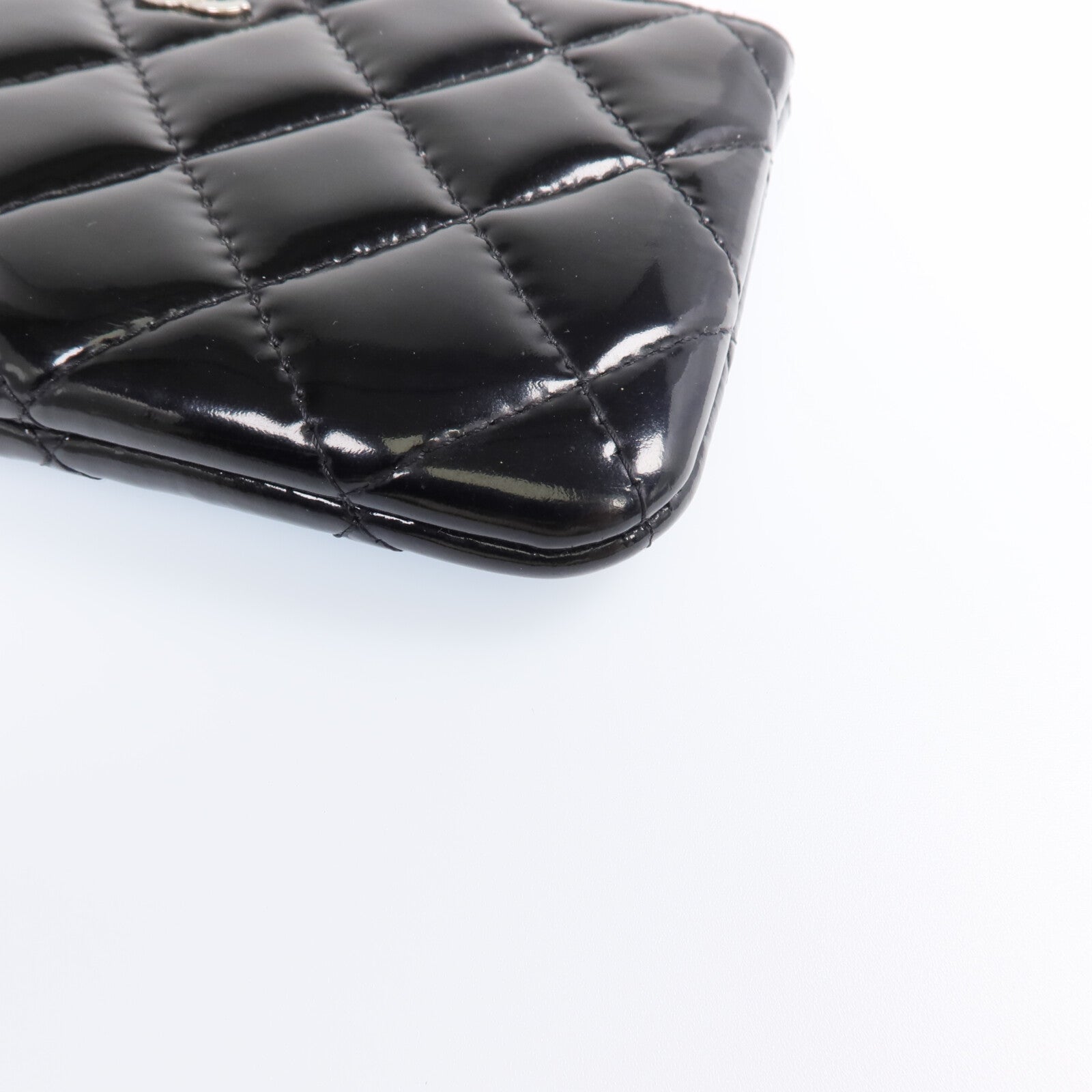CHANEL 漆皮皮革Wallet銀扣長錢包