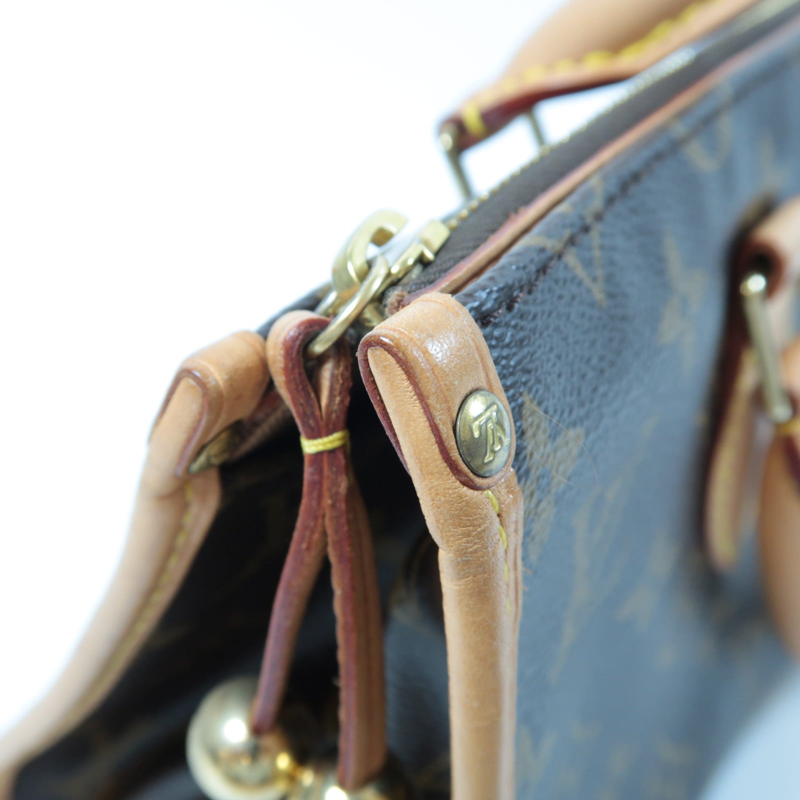 LOUIS VUITTON Monogram Popincourt金扣手挽袋啡色