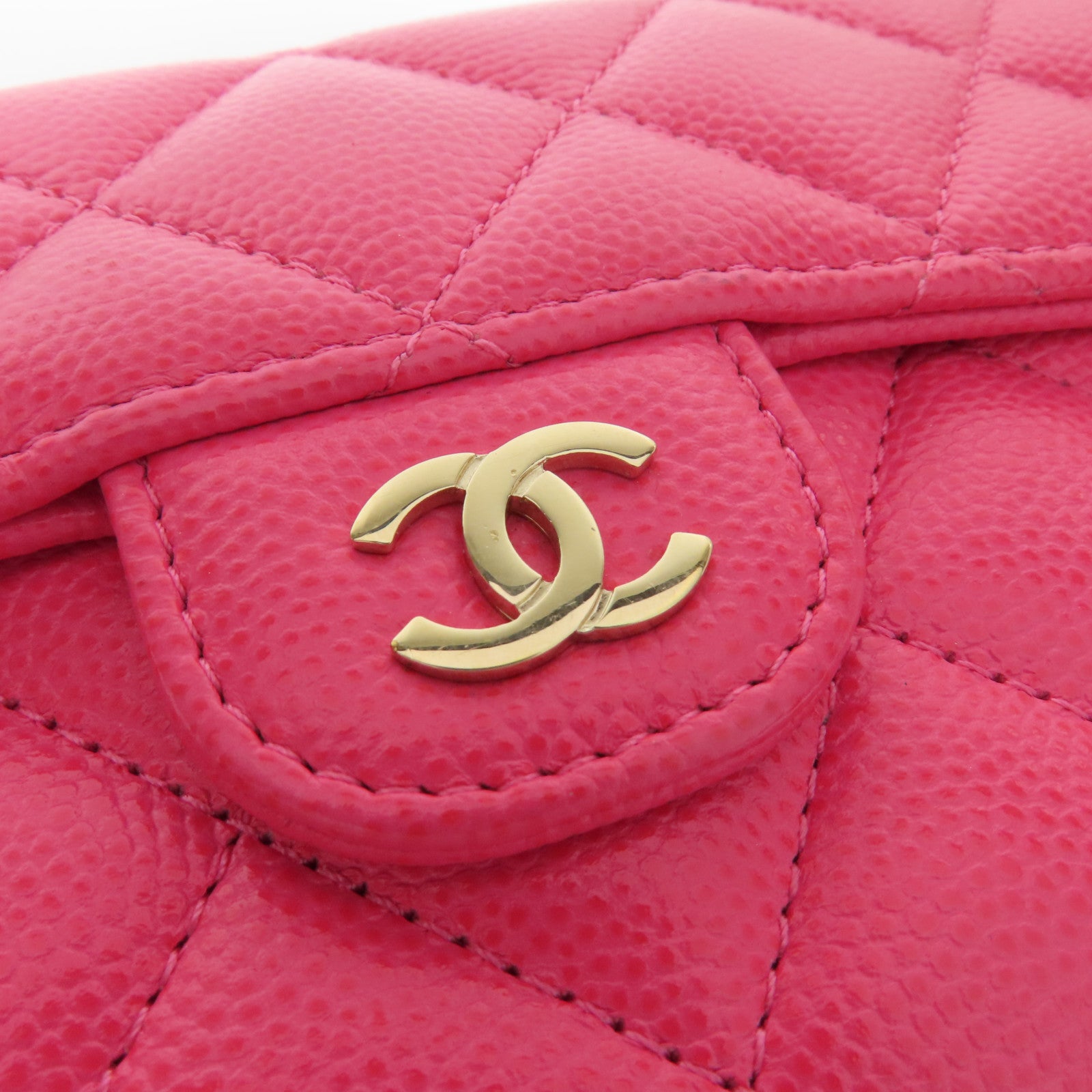 CHANEL 牛皮皮革Wallet金扣錢包