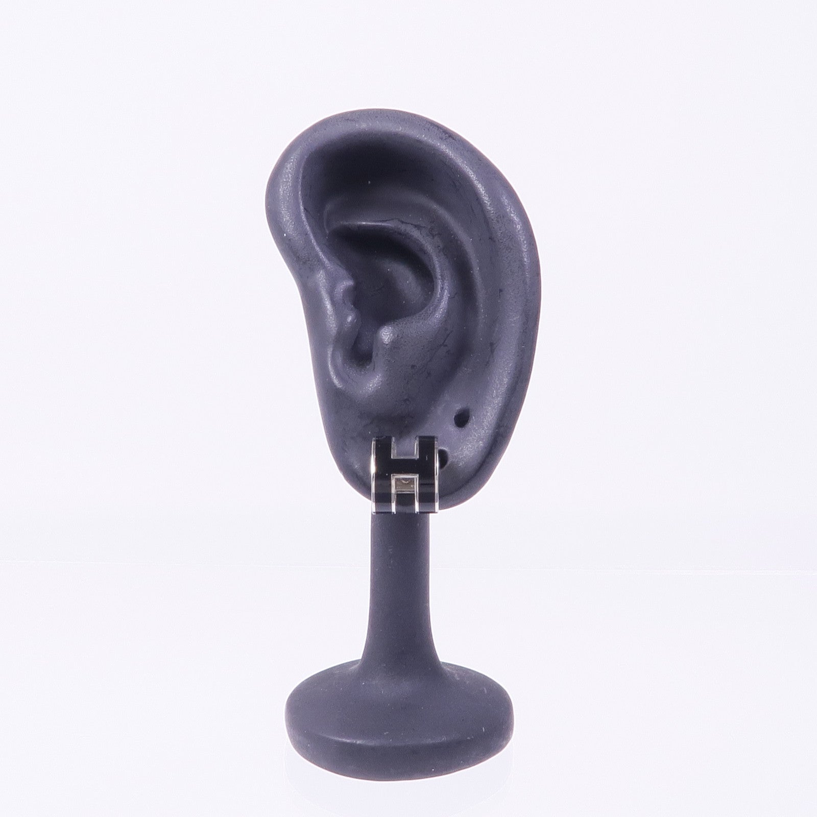 HERMES 金屬Pop H Earrings耳環Noir
