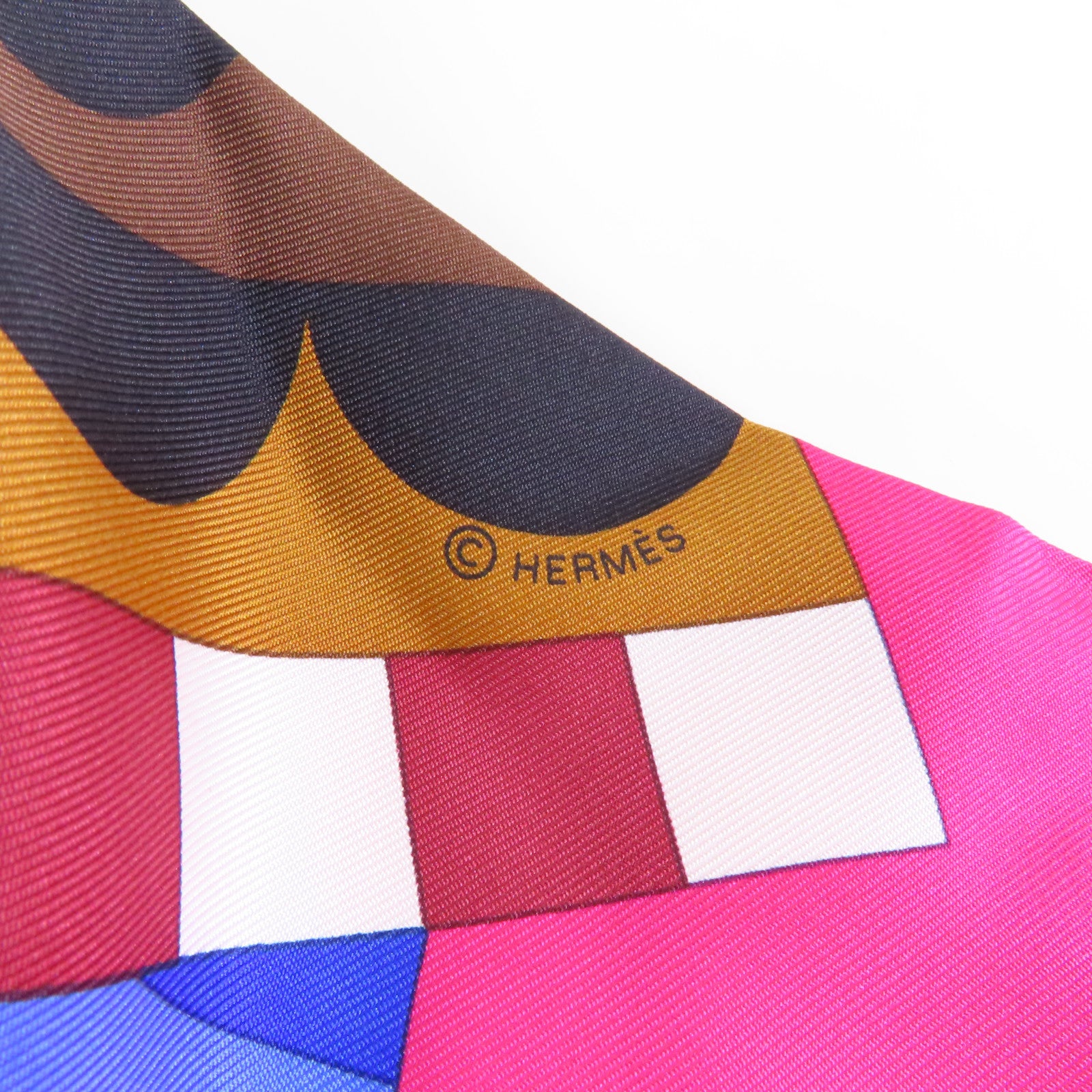 HERMES 絲質Scarf絲巾粉紅色/彩色