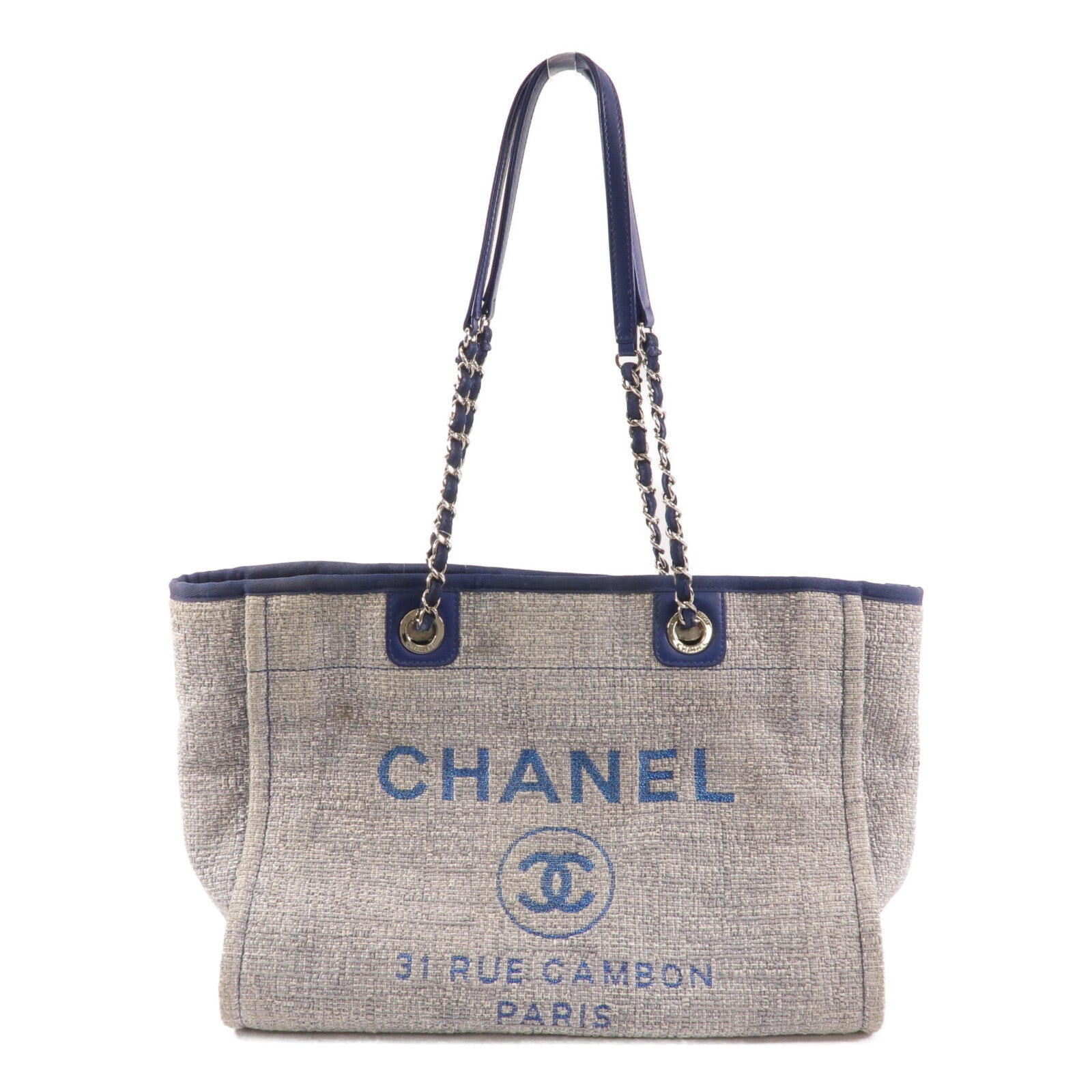 CHANEL 帆布Deauville Tote手挽袋