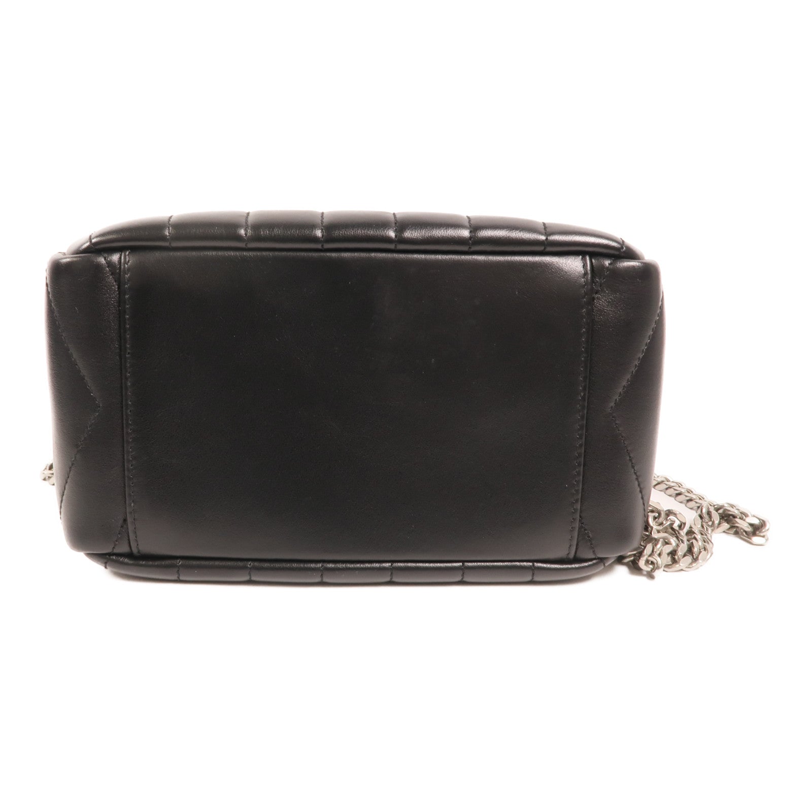 SAINT LAURENT 牛皮皮革Loulou Bag銀扣鏈帶肩背袋
