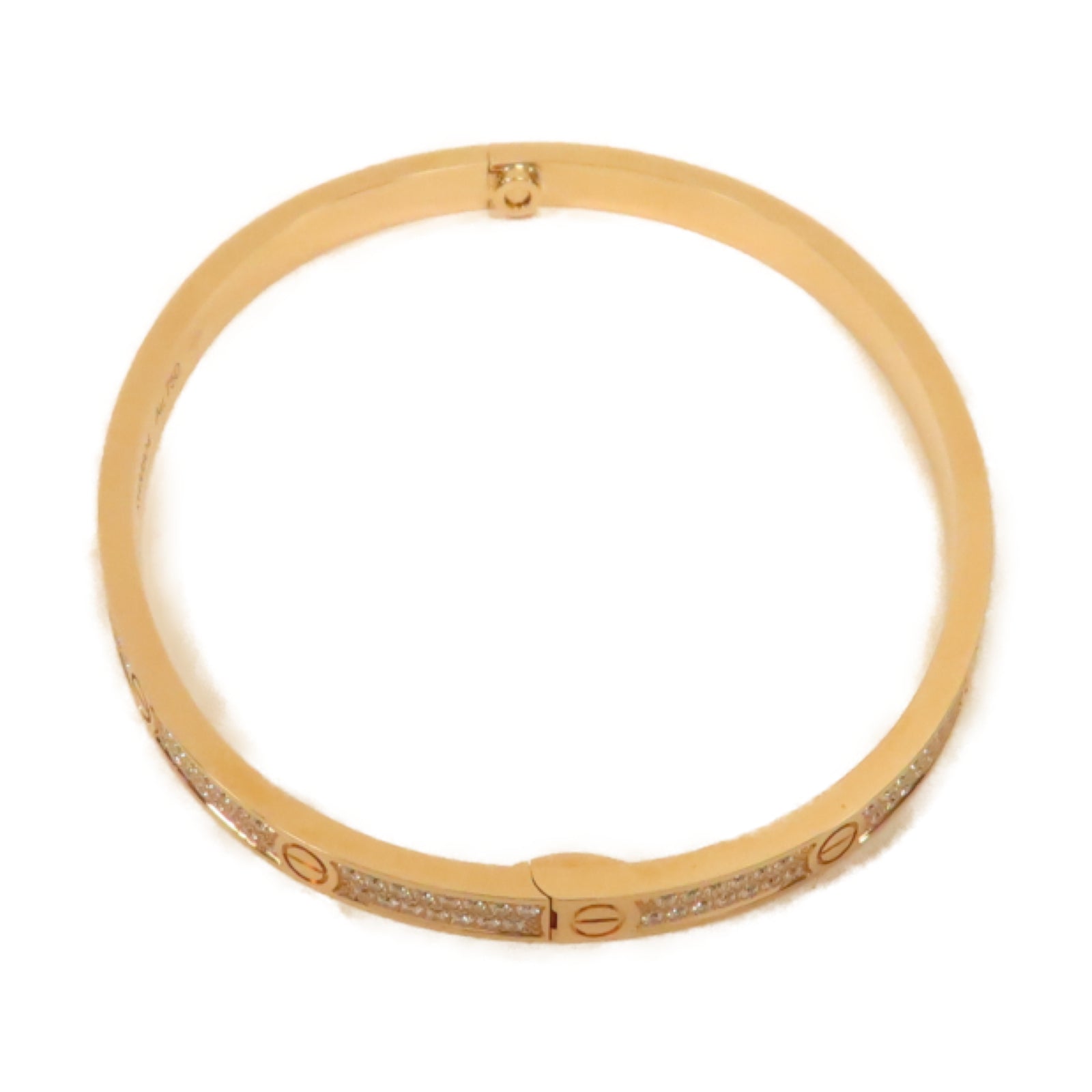 CARTIER 18K玫瑰金Diamond Love Bracelet 0.95ct鑽石手鐲#17