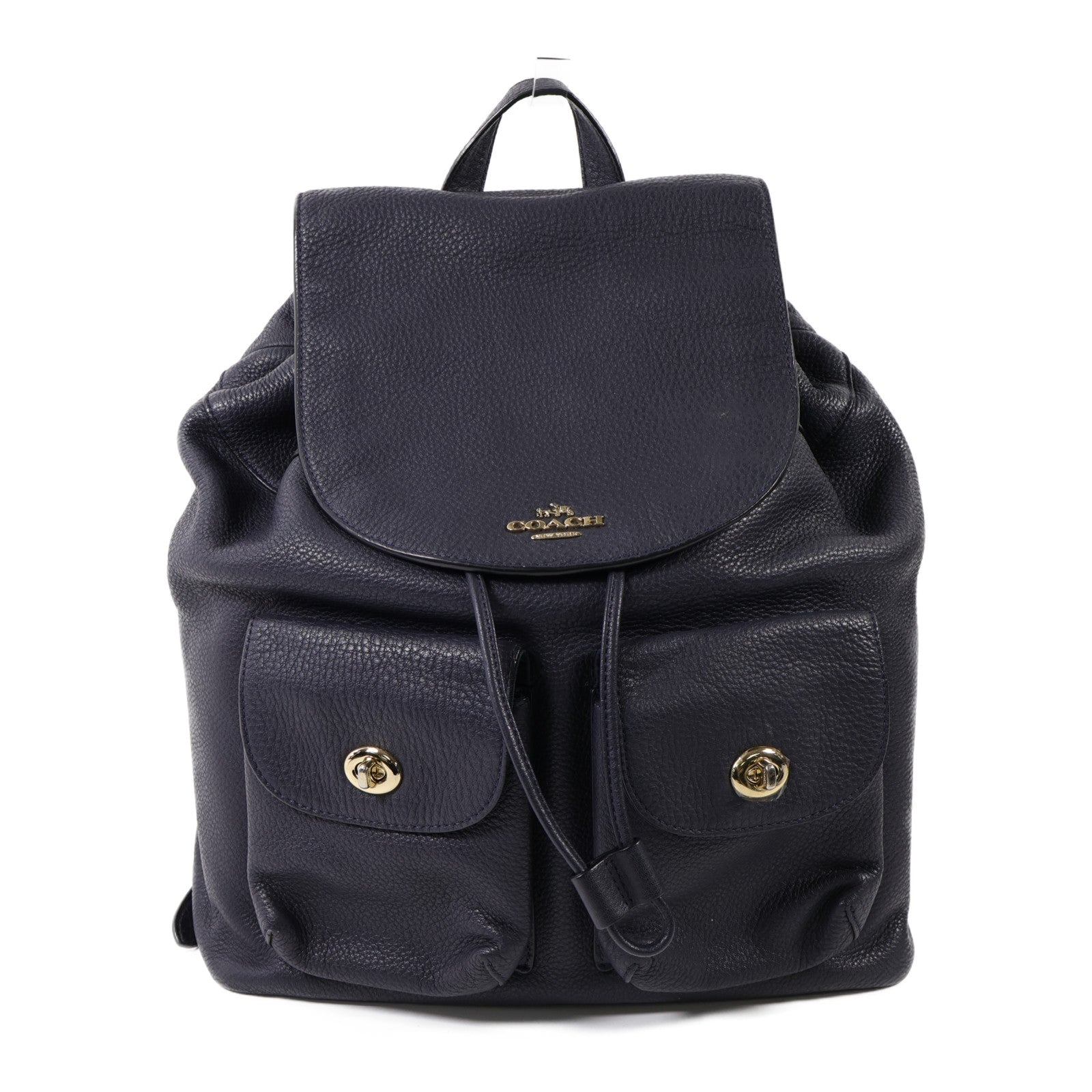 COACH 牛皮皮革Backpack銀扣背包