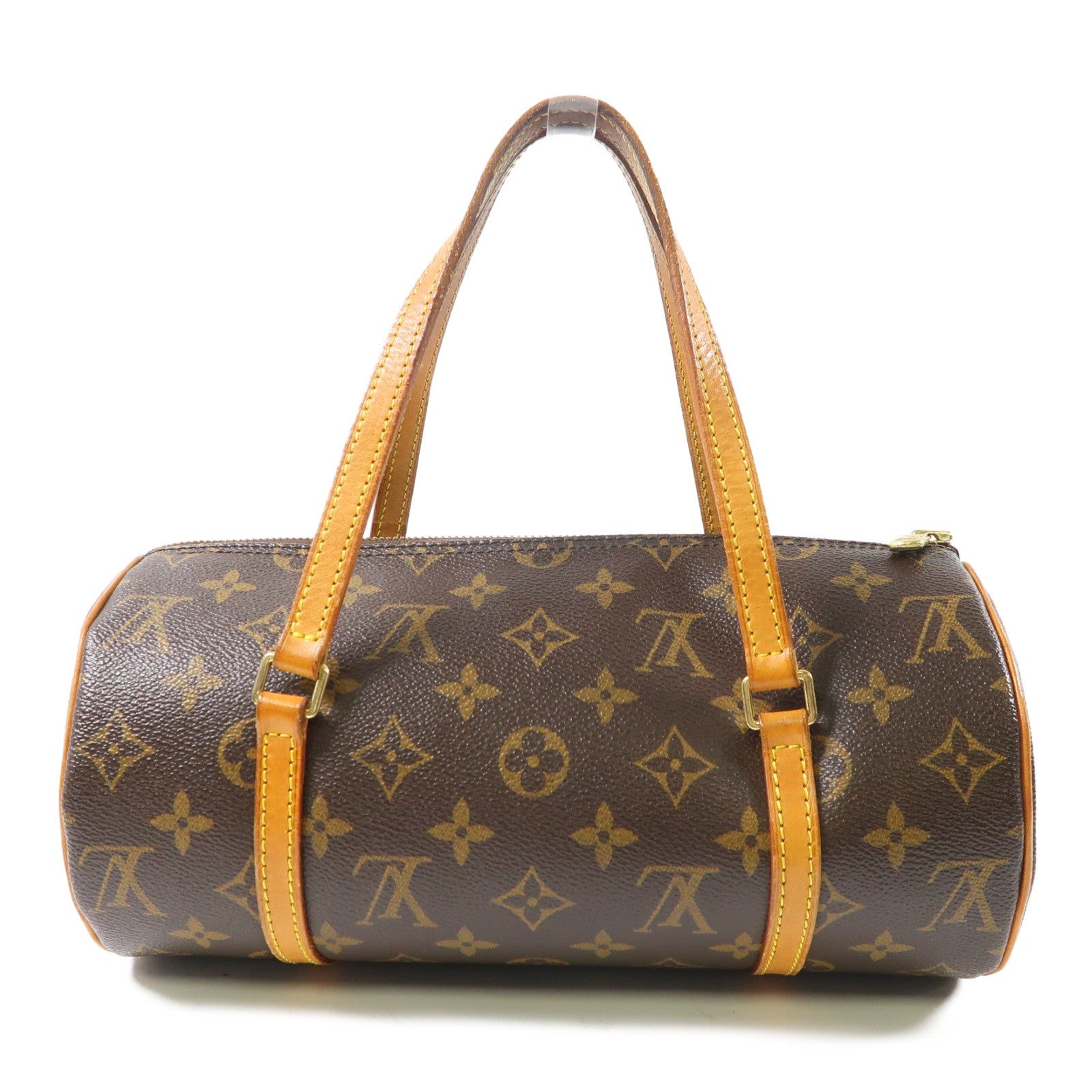 LOUIS VUITTON Monogram Papillon金扣手挽袋啡色