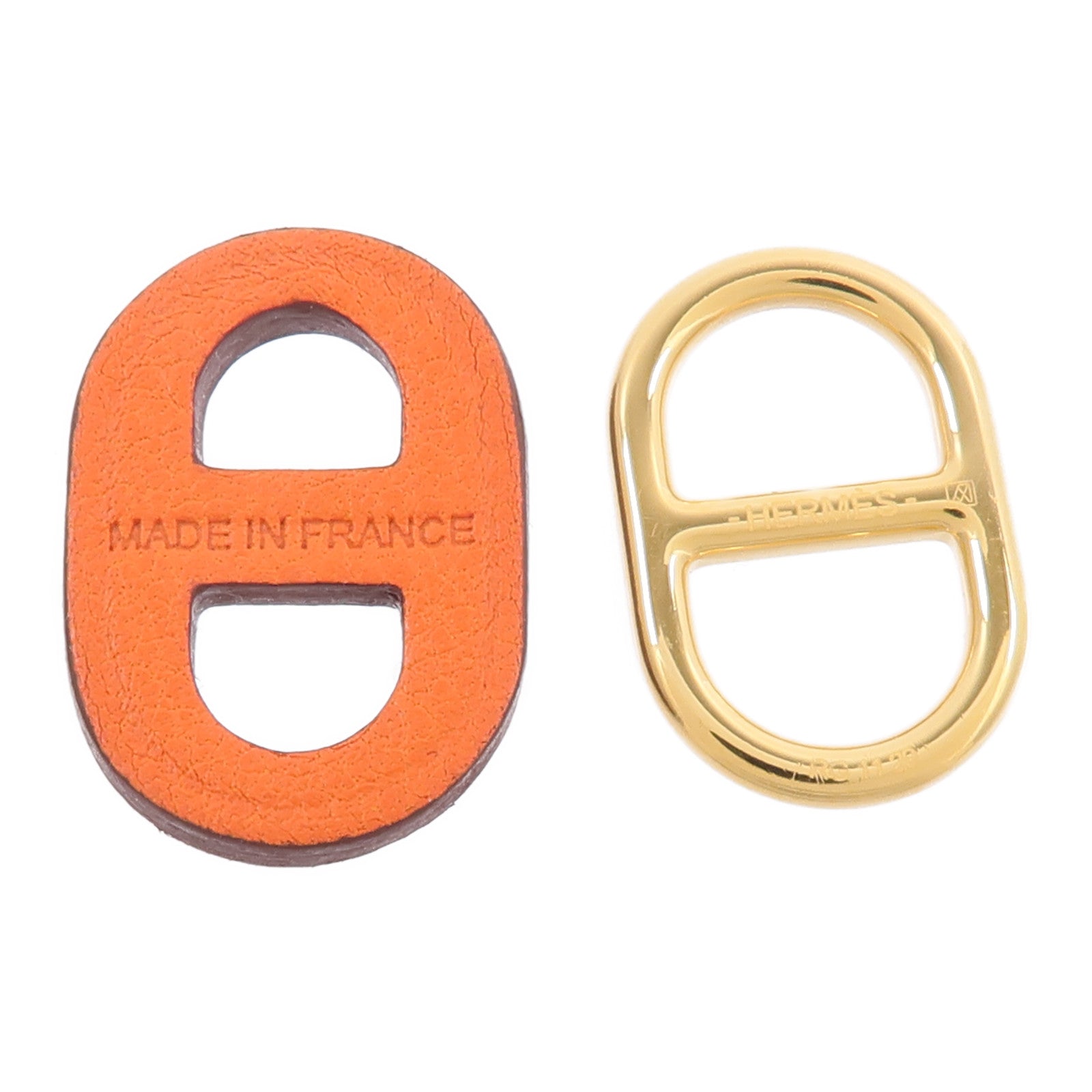 HERMES 金屬O'Maillon耳環Orange