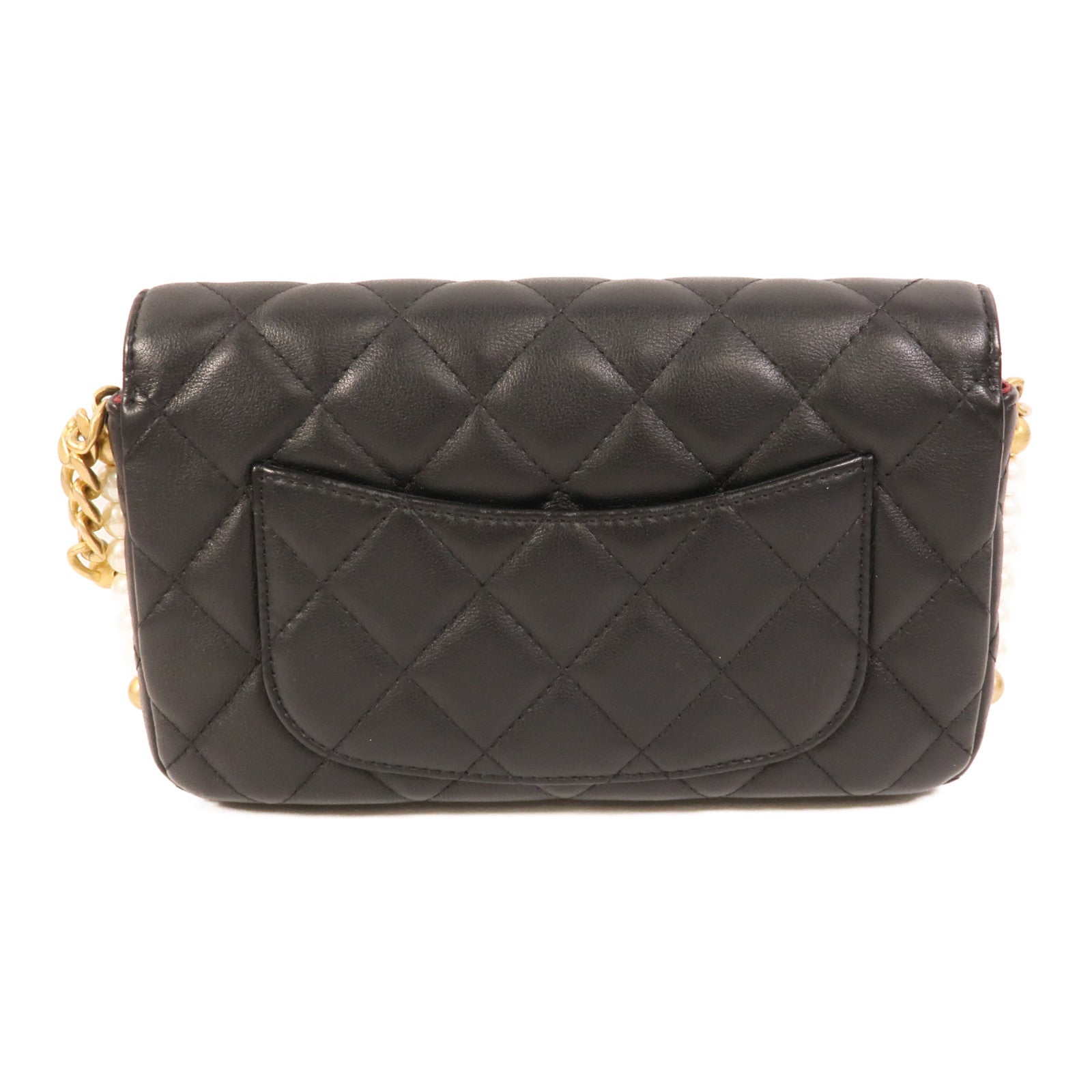 CHANEL 羊皮皮革Pearl Wallet On Chain肩背袋