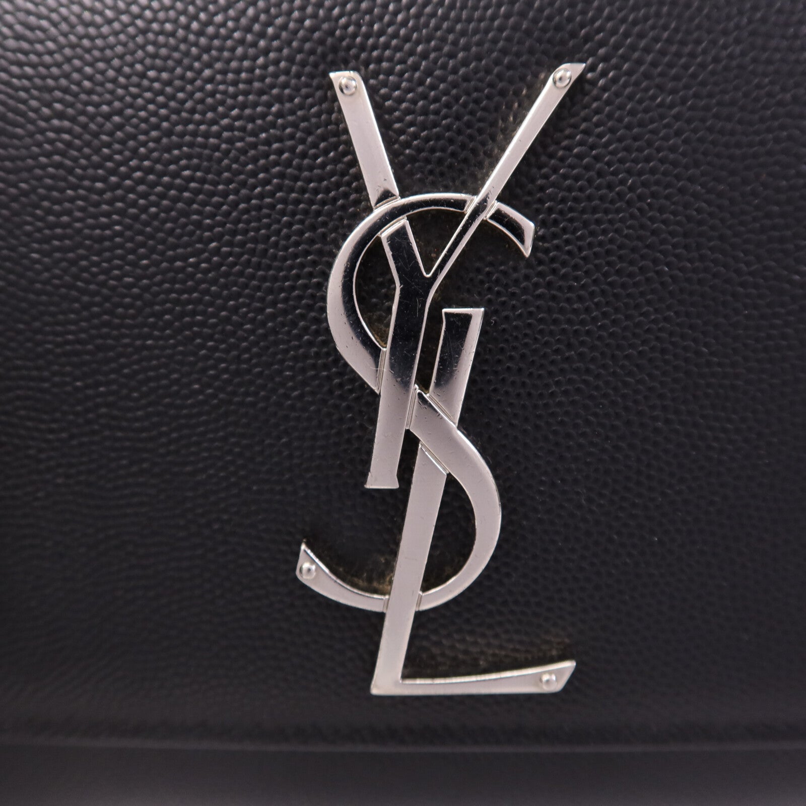 YVES SAINT LAURENT 牛皮皮革Kate銀扣鏈帶肩背袋