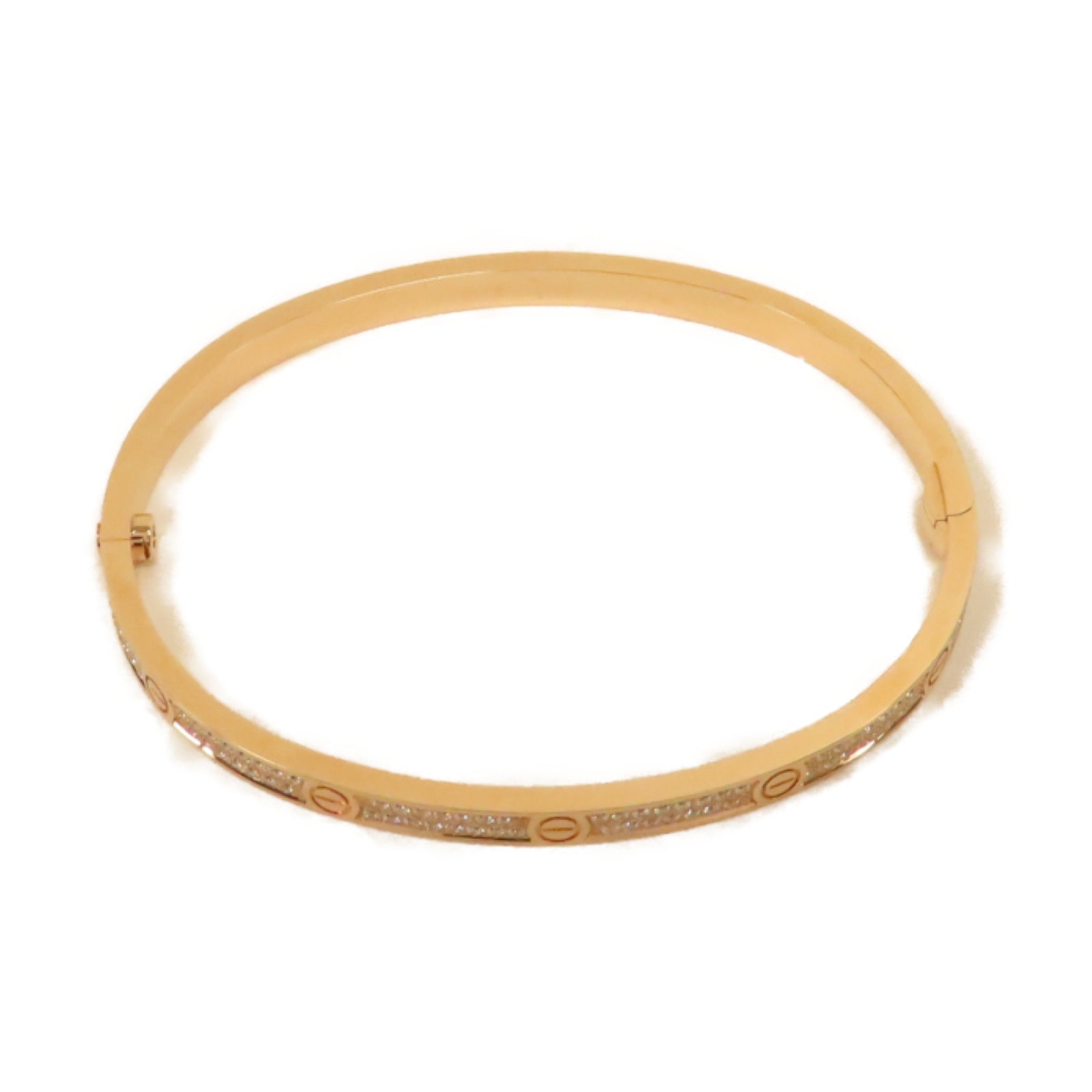 CARTIER 18K玫瑰金Diamond Love Bracelet 0.95ct鑽石手鐲#17