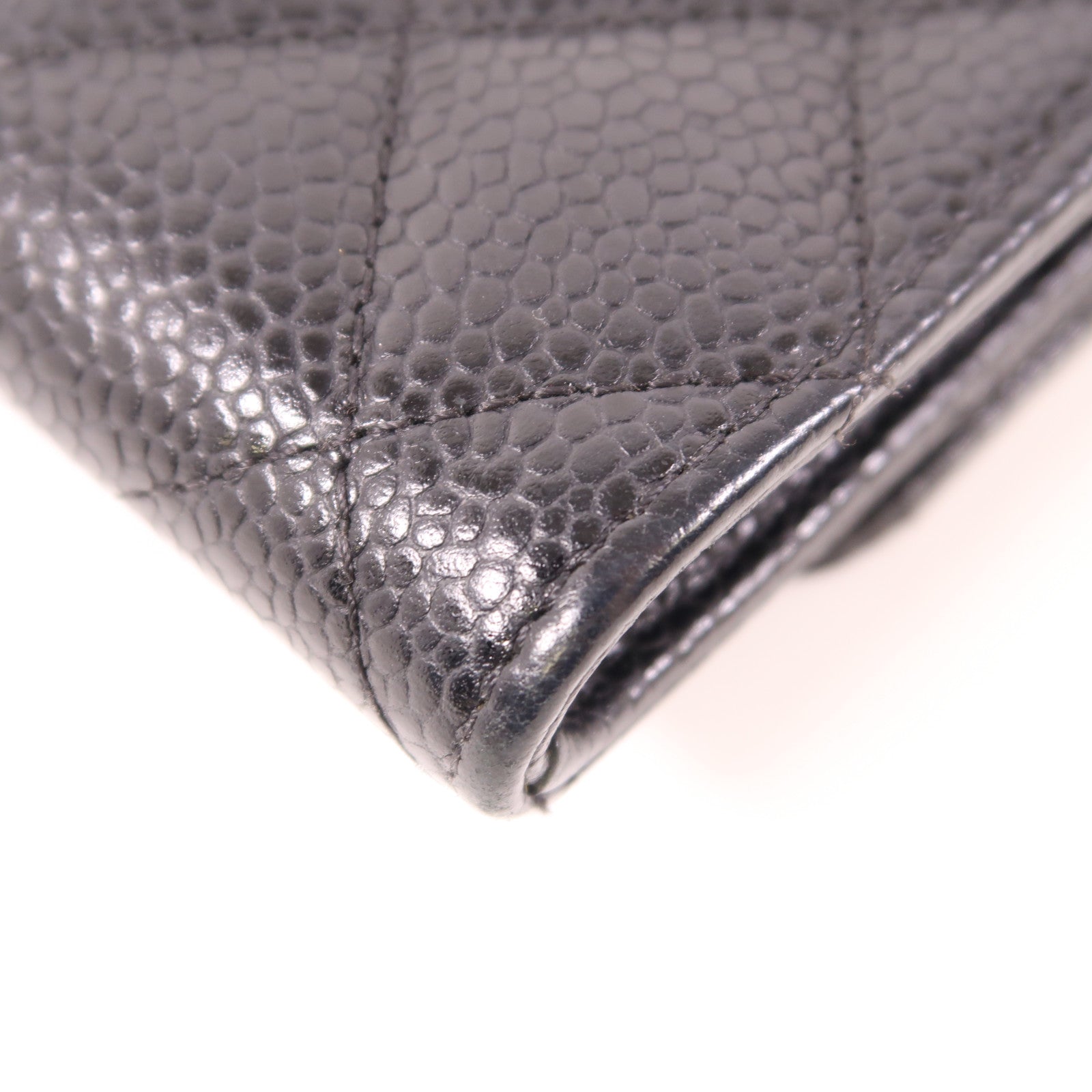 CHANEL 牛皮皮革Card Case銀扣卡片套