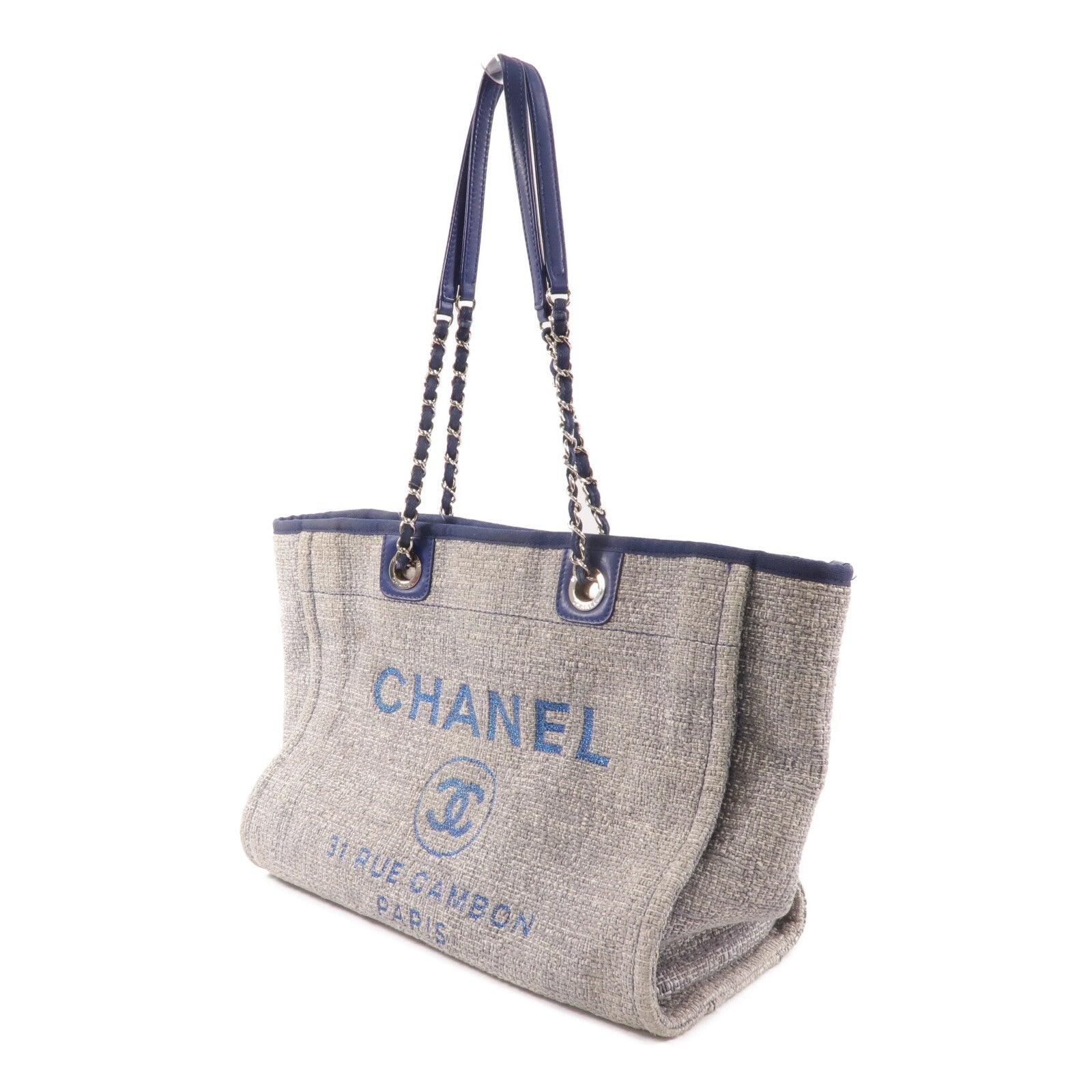 CHANEL 帆布Deauville Tote手挽袋