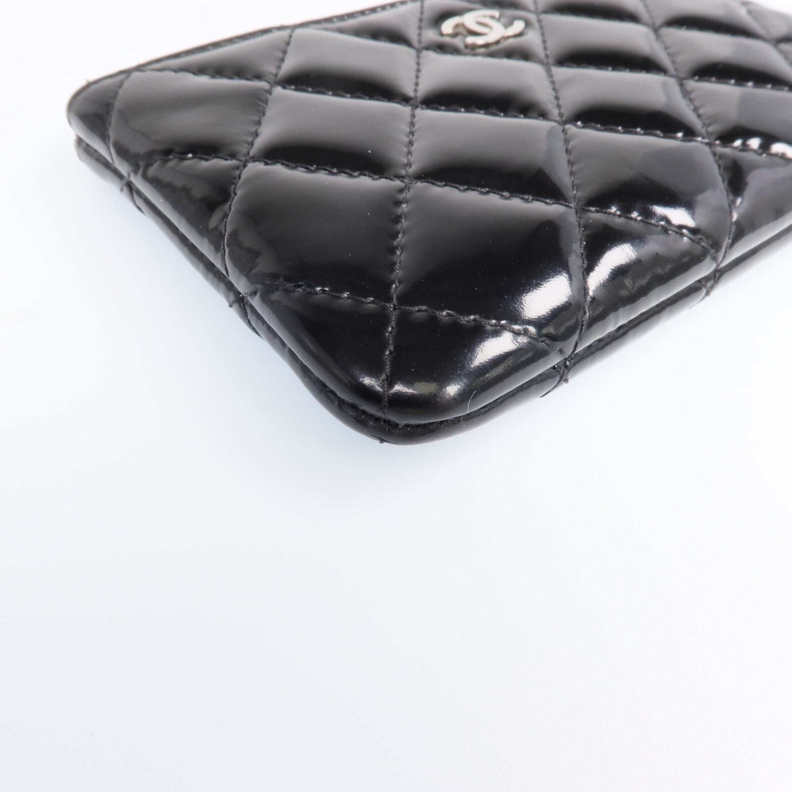 CHANEL 漆皮皮革Wallet銀扣長錢包