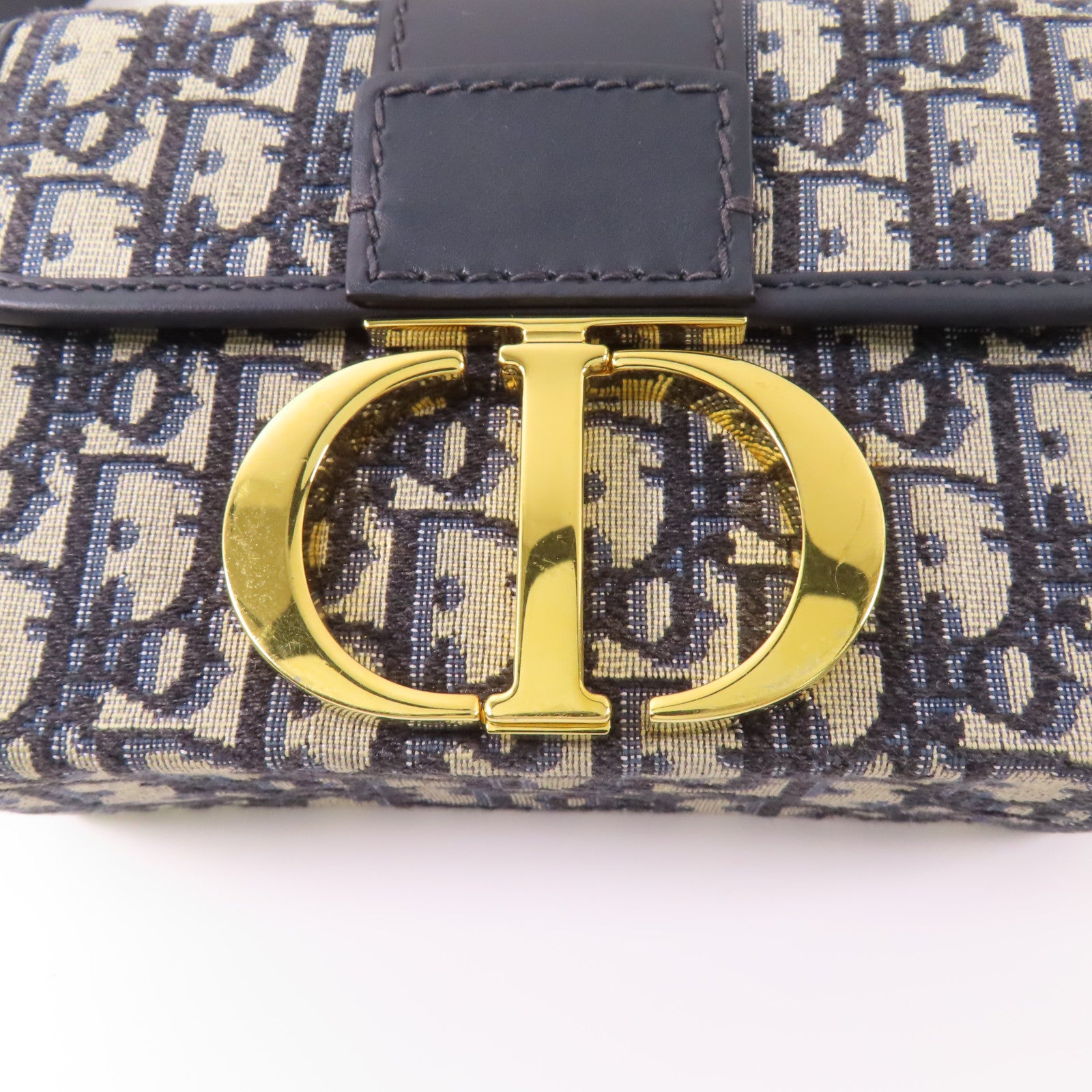 Dior 帆布Montaigne 30金扣肩背袋