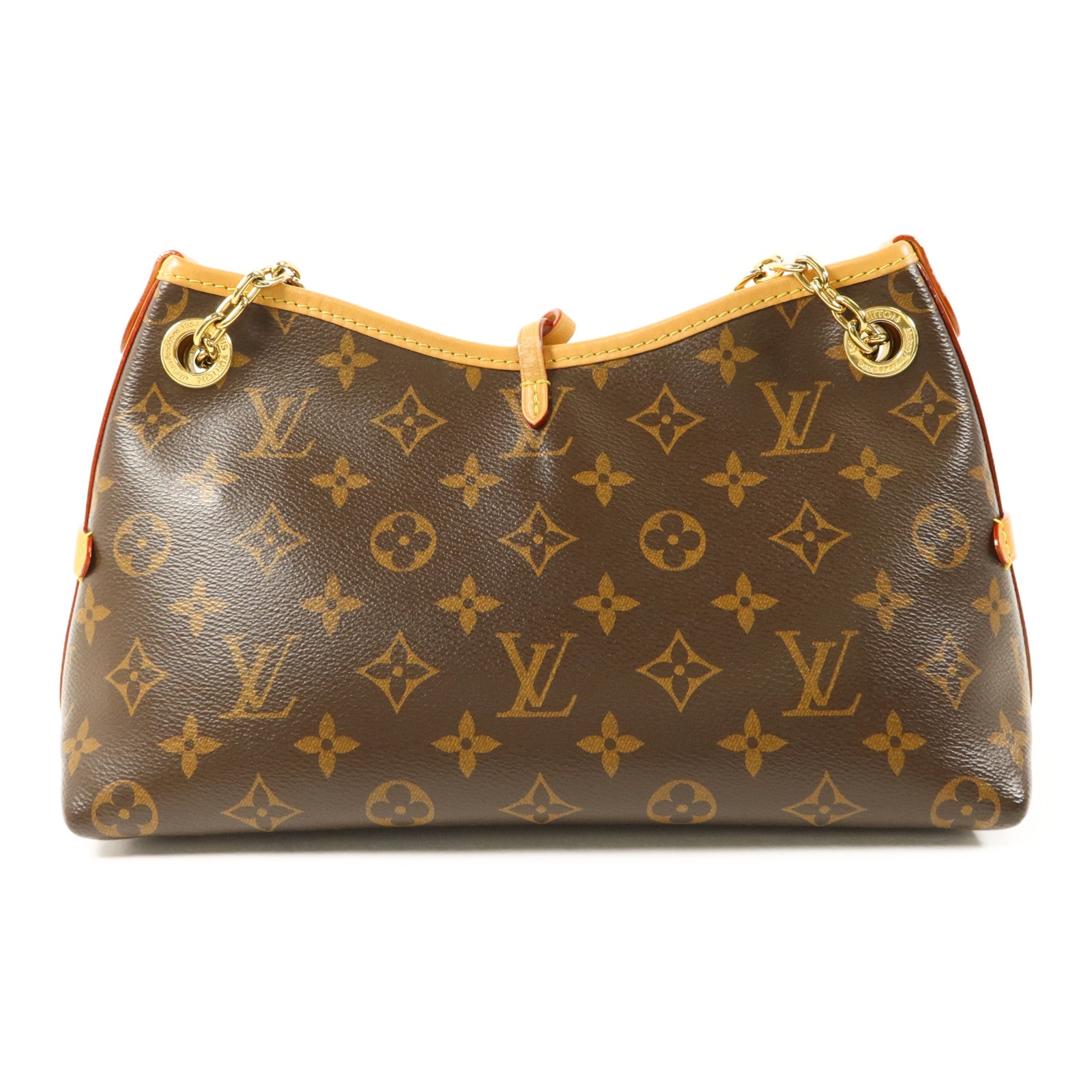 LOUIS VUITTON Monogram Carry All BB金扣鏈帶肩背袋