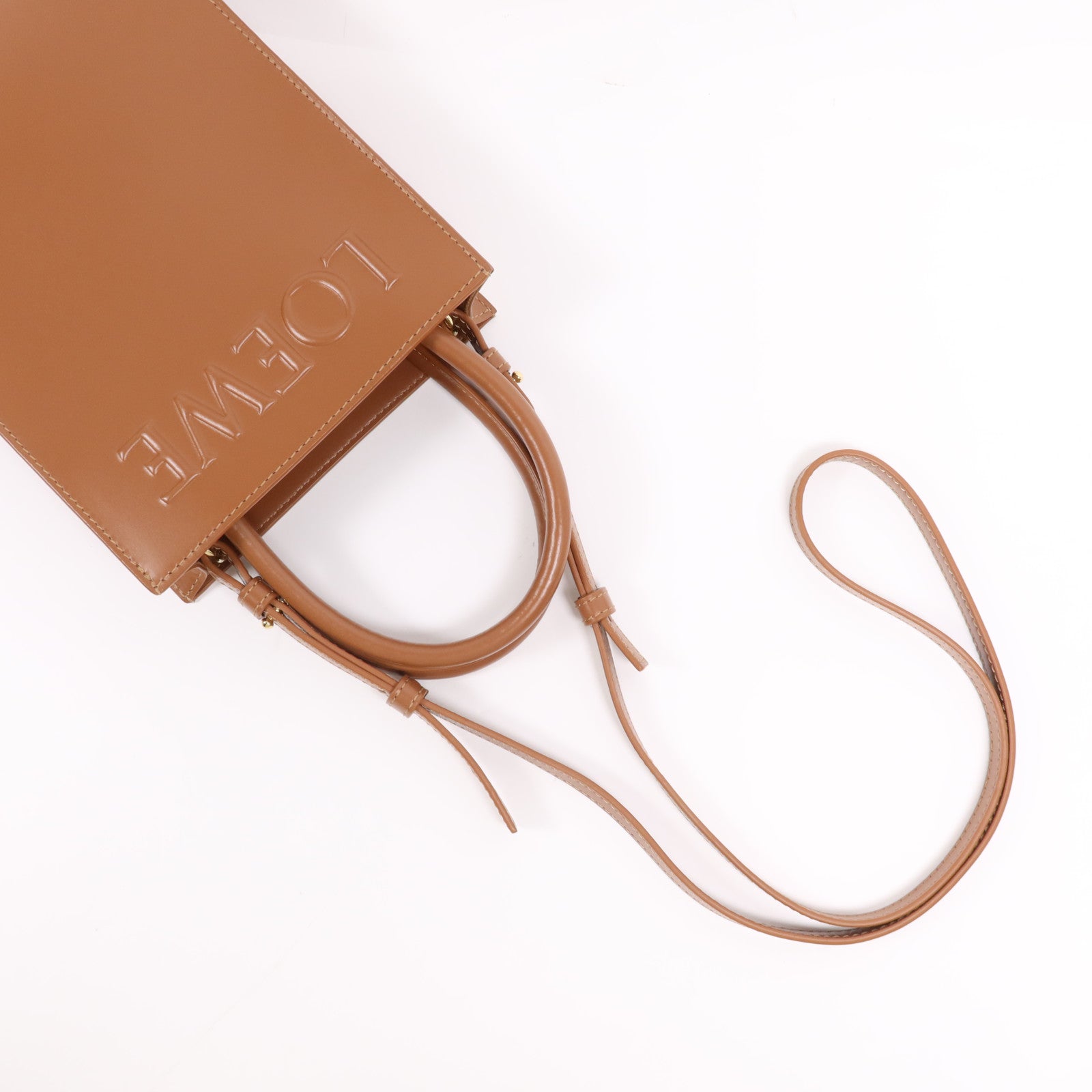 LOEWE 牛皮皮革Standard A5 Tote金扣手挽肩背兩用袋