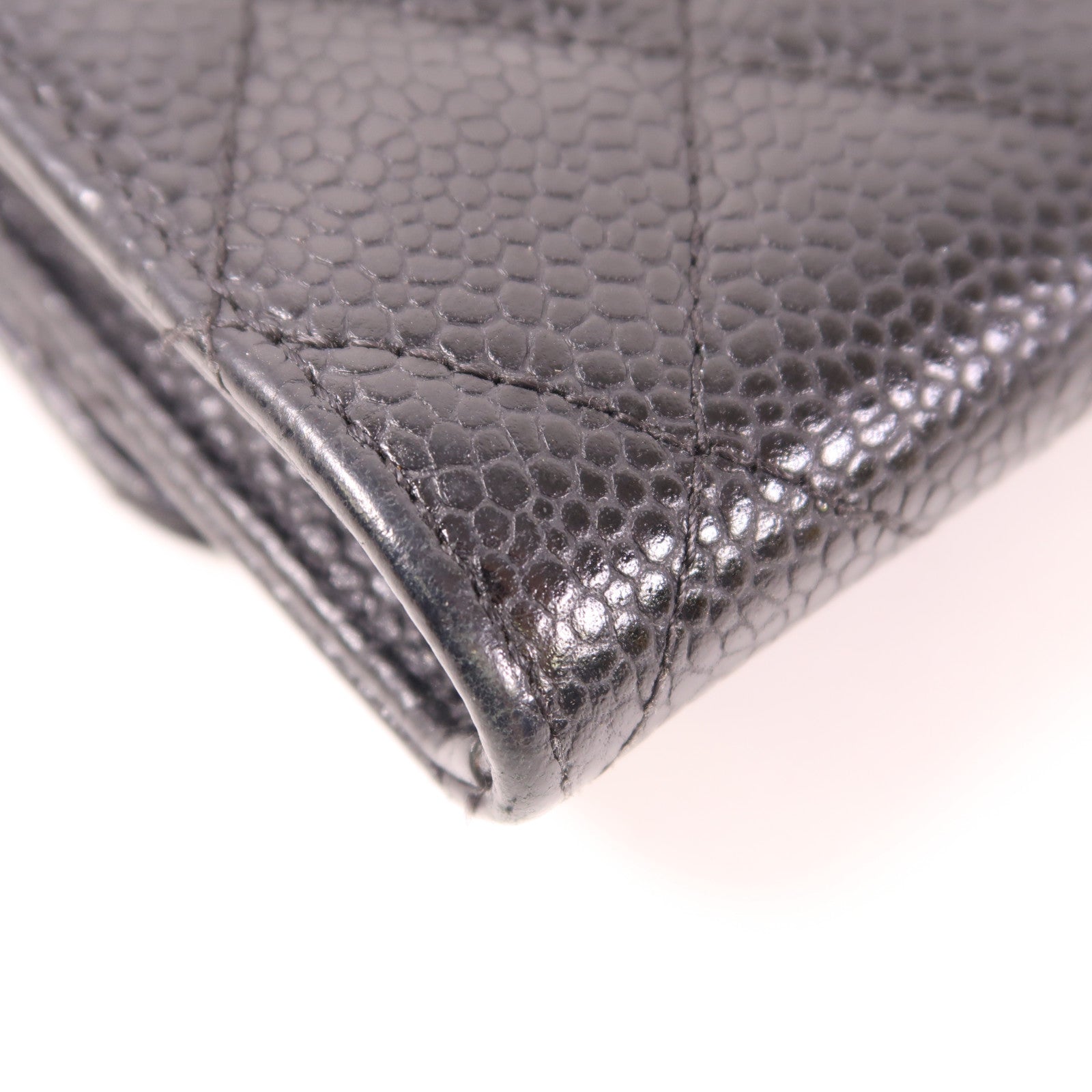 CHANEL 牛皮皮革Card Case銀扣卡片套