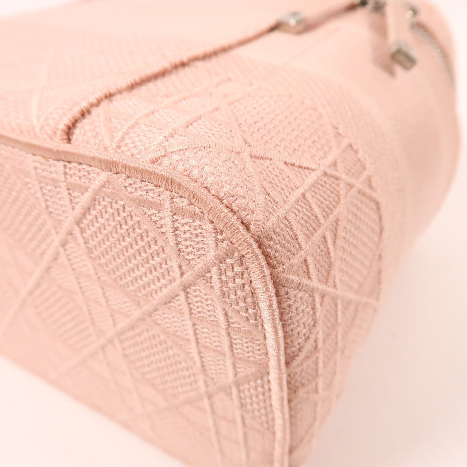 Dior 帆布Vanity Case銀扣手挽袋