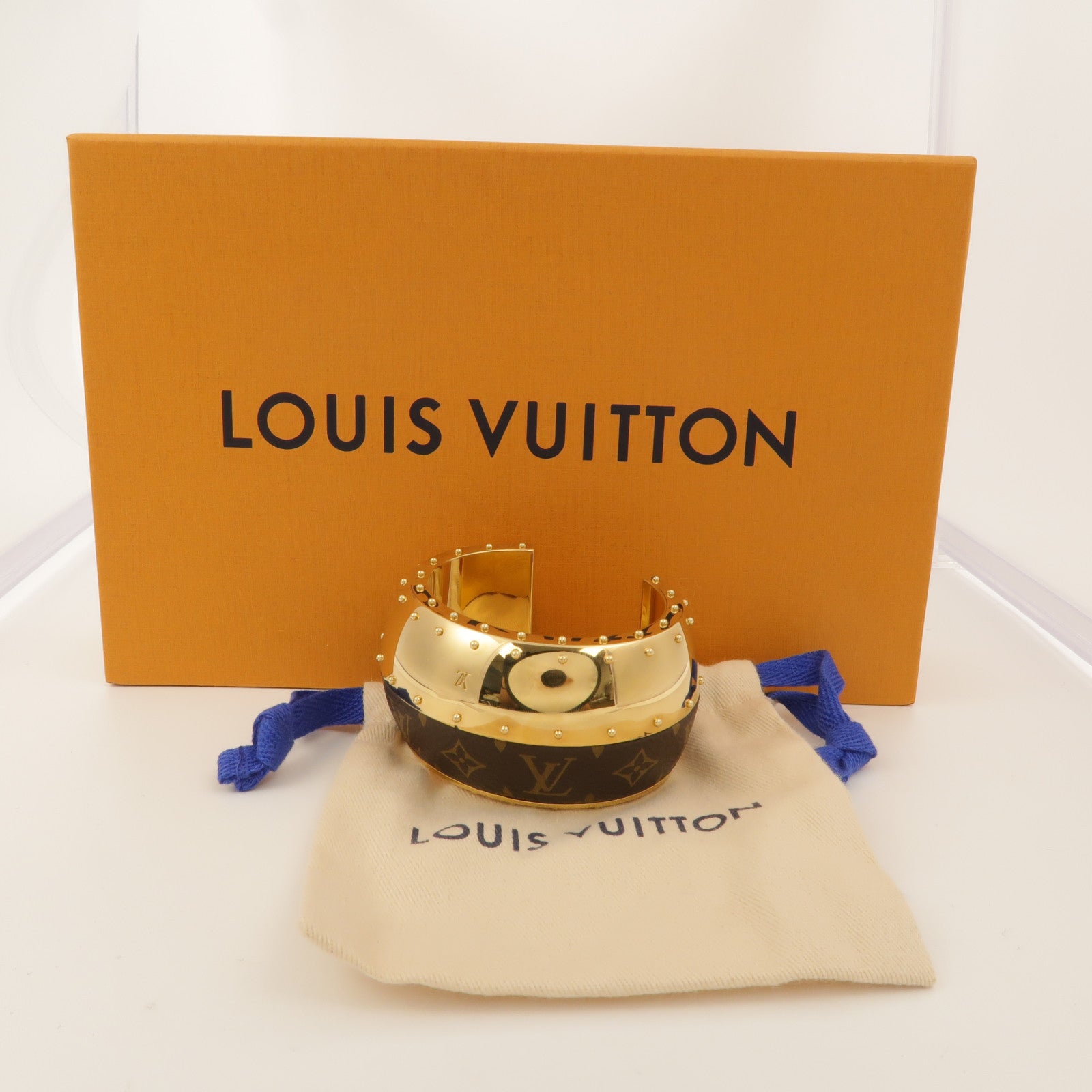LOUIS VUITTON 金屬/Monogram Wild LV Cuff M手鐲
