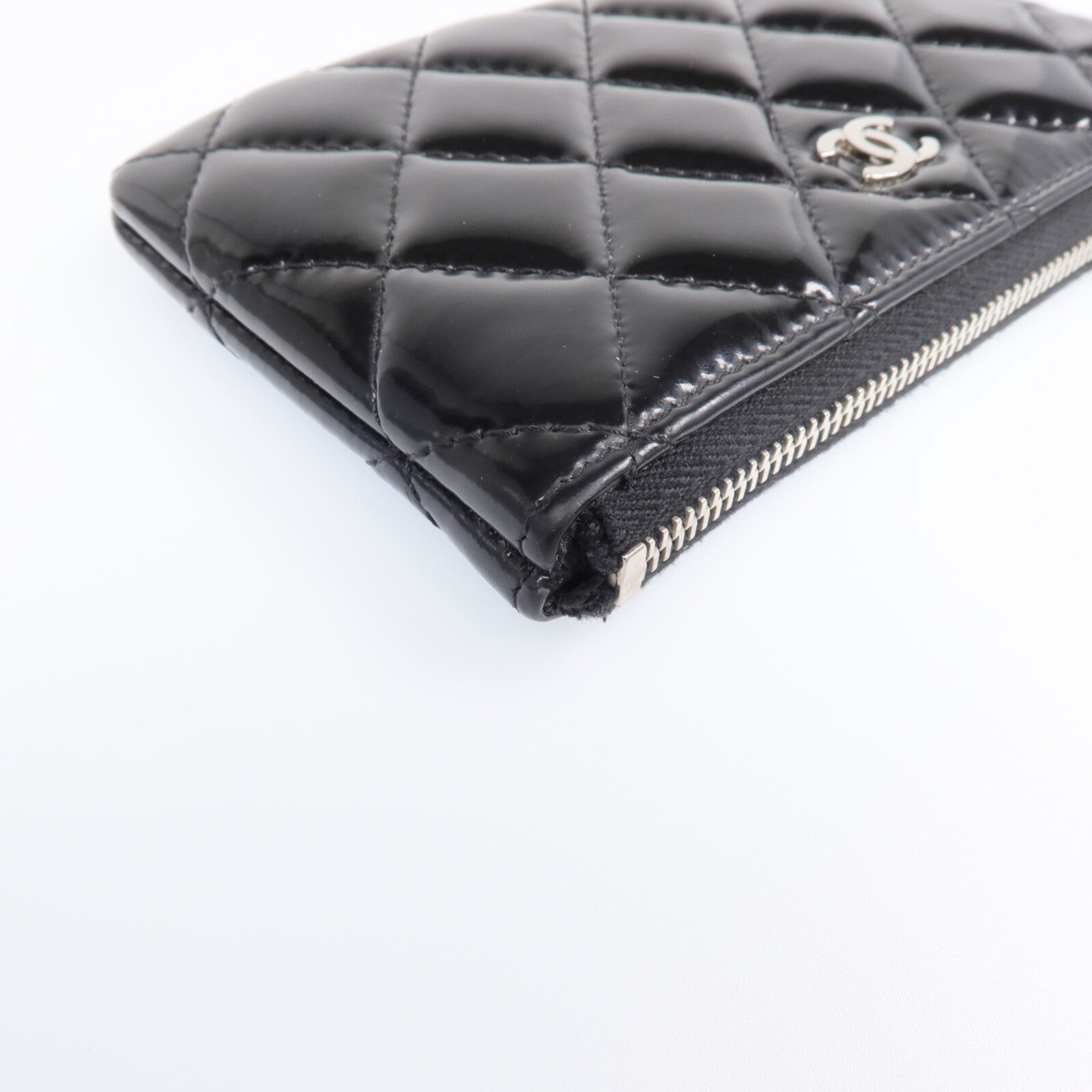 CHANEL 漆皮皮革Wallet銀扣長錢包