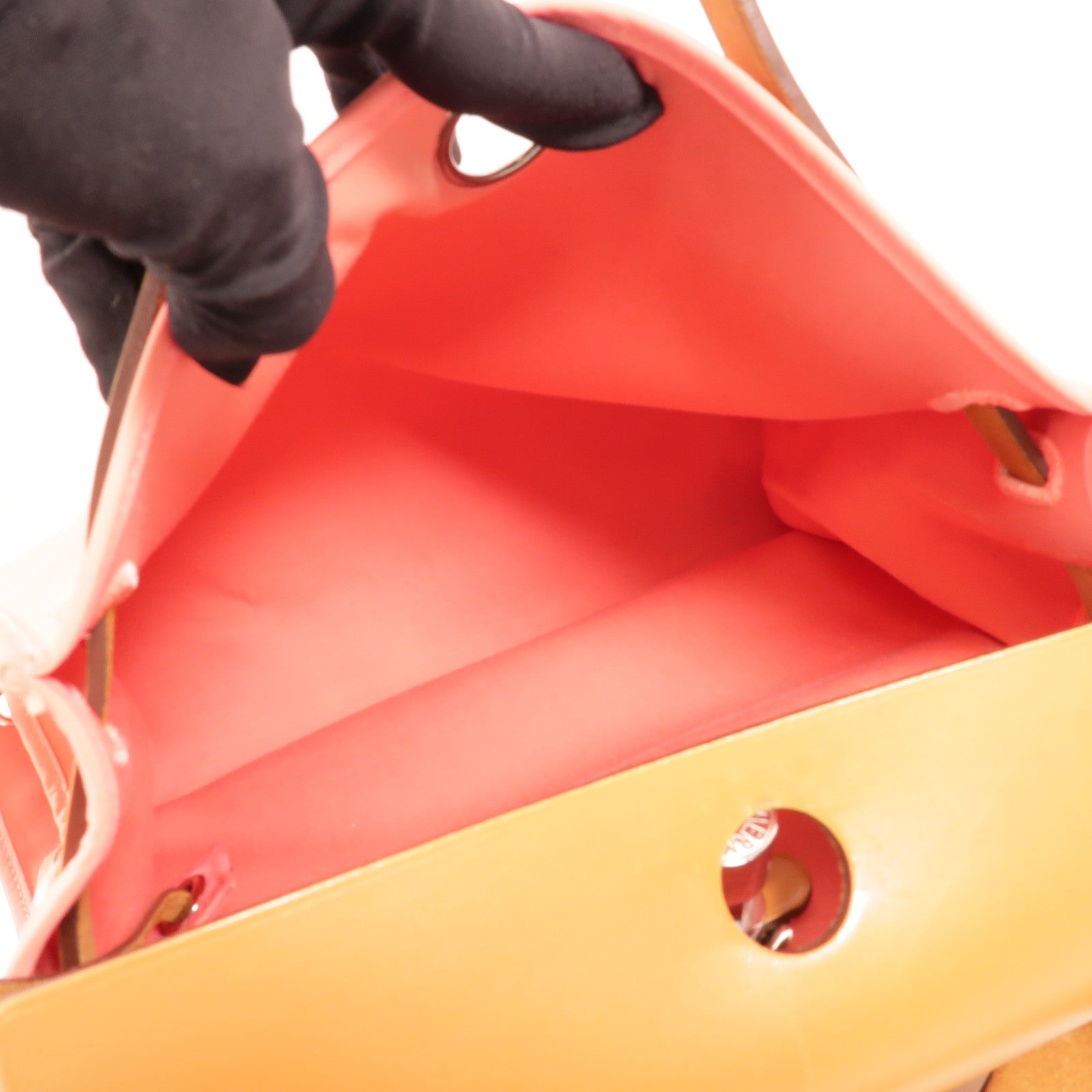 HERMES 帆布Herbag PM手挽肩背兩用袋Rose Azalee