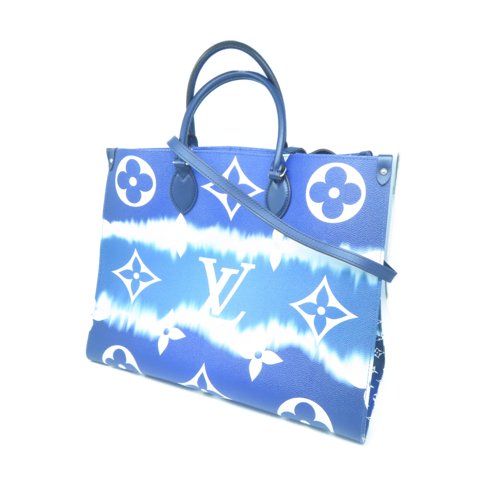 LOUIS VUITTON 【激減優惠】Escale On The Go GM銀扣手挽袋藍色