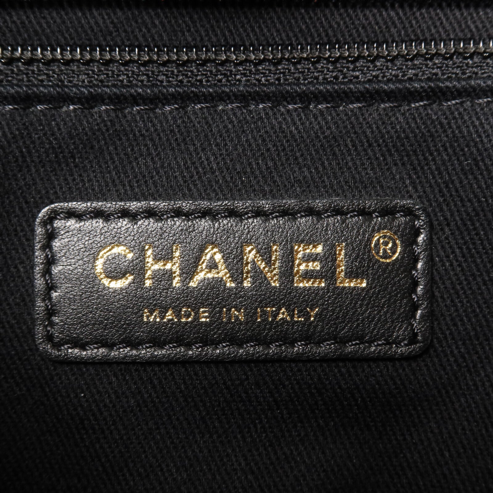 CHANEL 帆布Deauville Tote鏈帶手挽肩背兩用袋