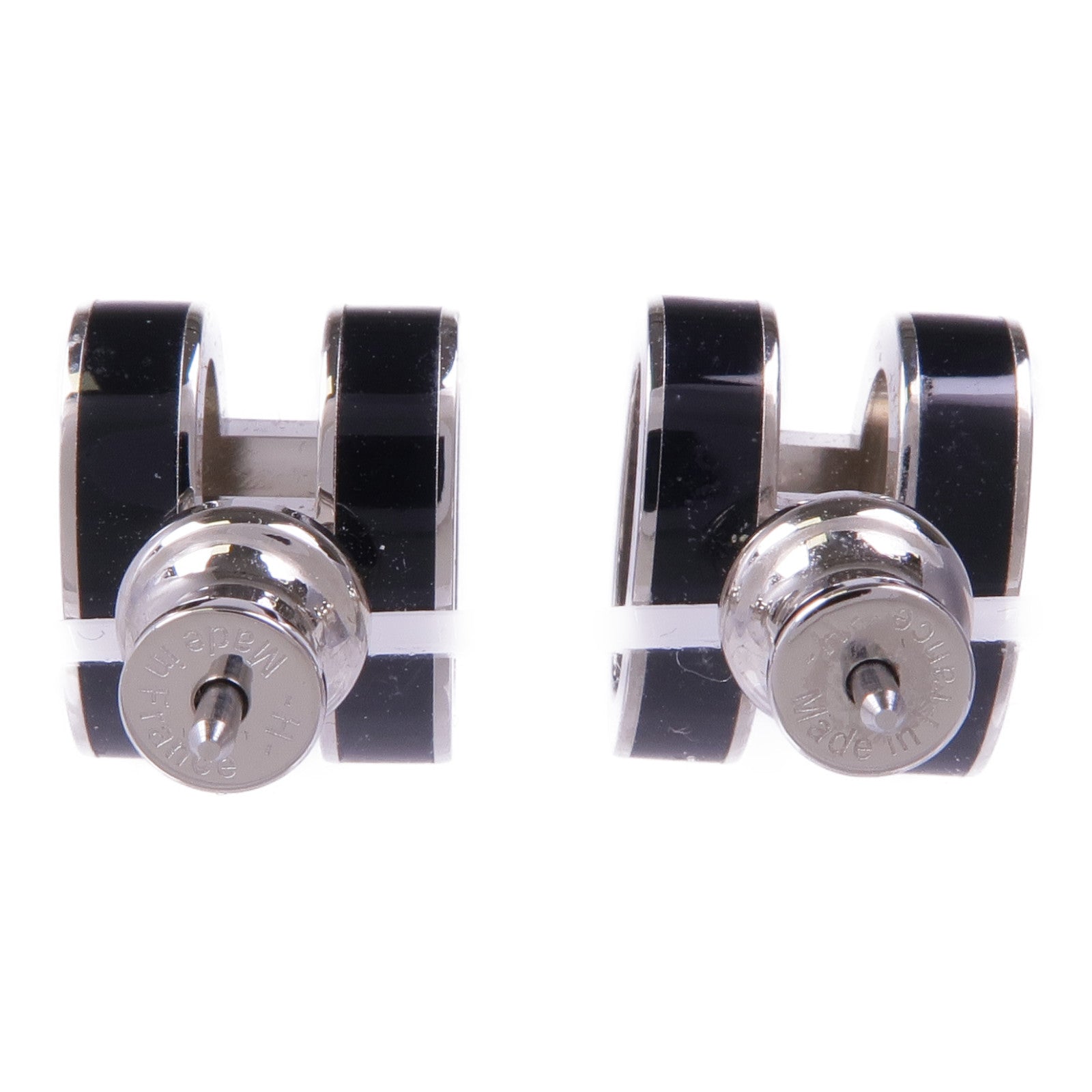 HERMES 金屬Pop H Earrings耳環Noir