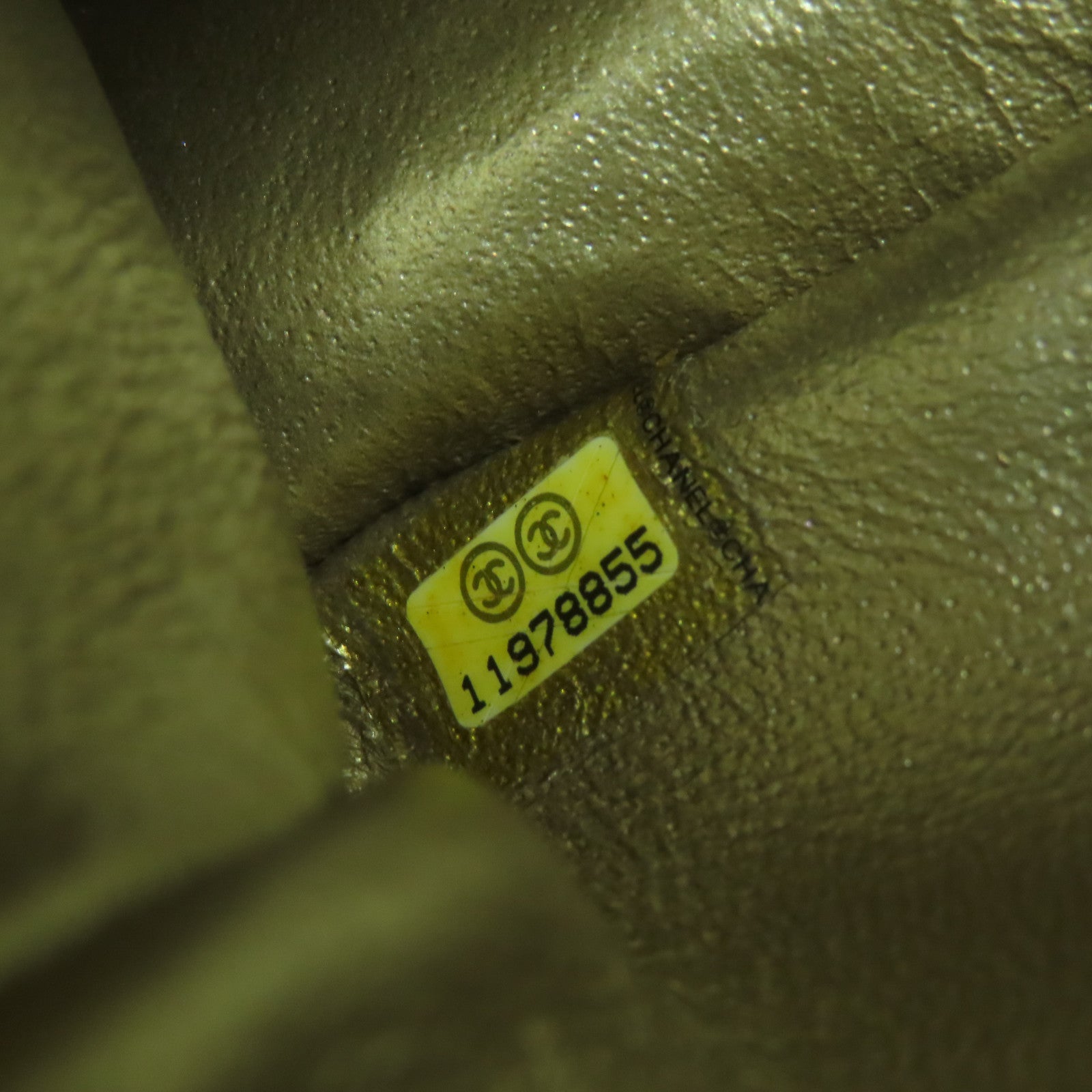 CHANEL 【清倉大減價】菱格帆布Classic 23cm金扣鏈帶肩背袋金色