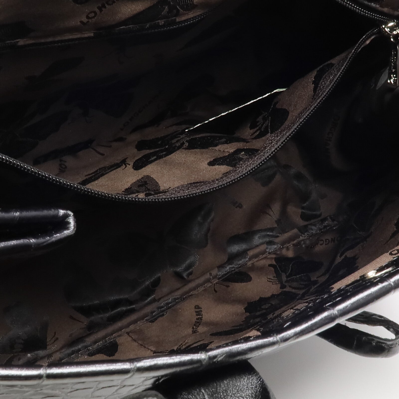 Longchamp 牛皮皮革Handbag金扣手挽袋