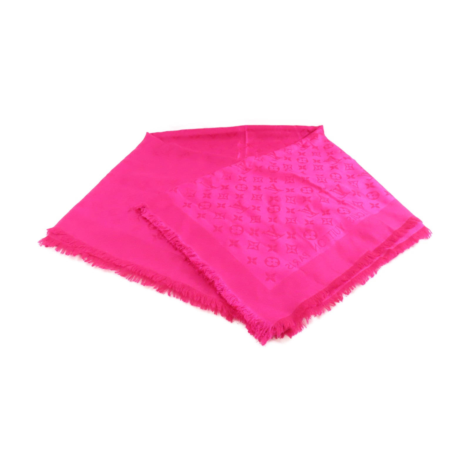 LOUIS VUITTON 羊絨/絲質Scarf圍巾粉紅色