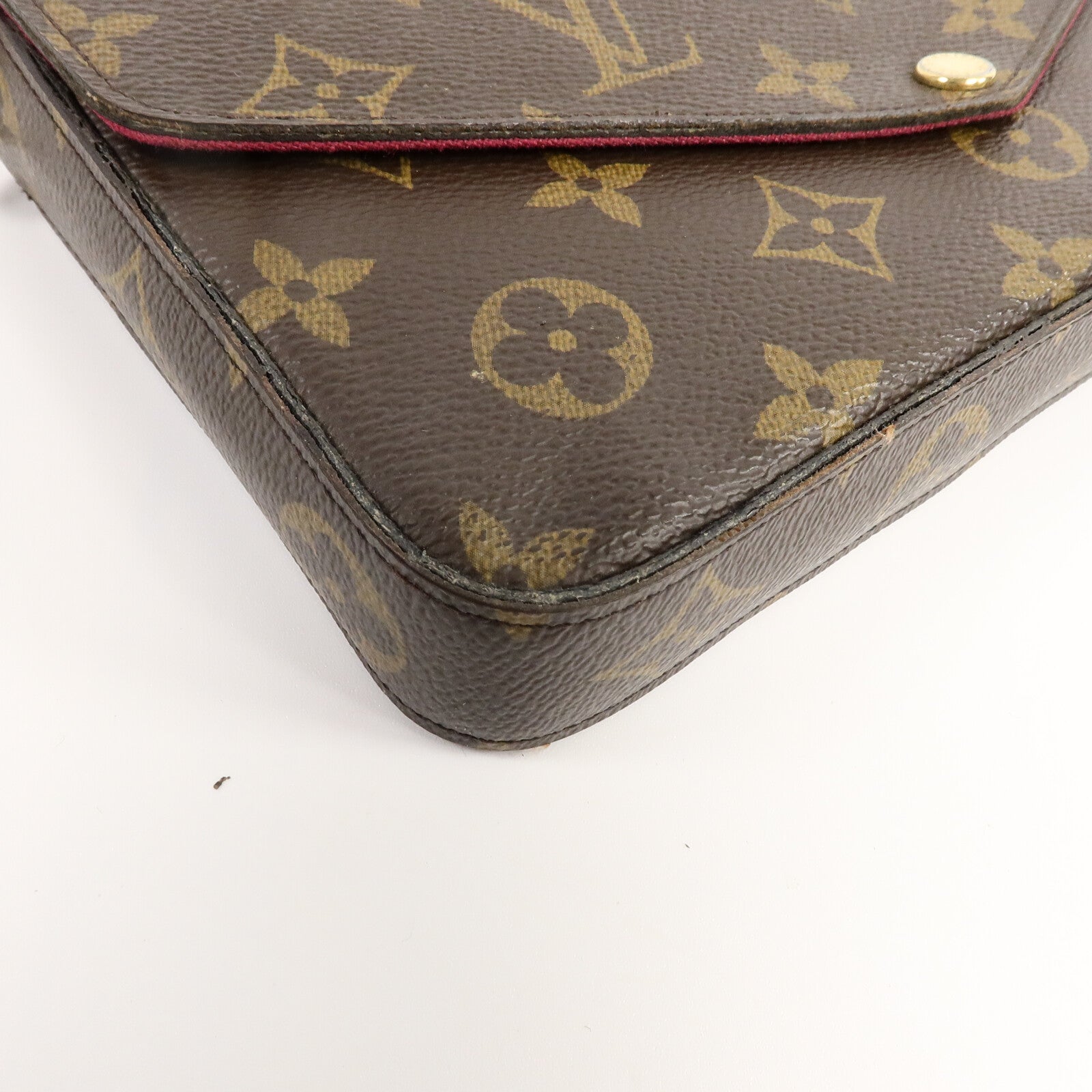 LOUIS VUITTON Monogram Pochette Felicie鏈帶肩背袋