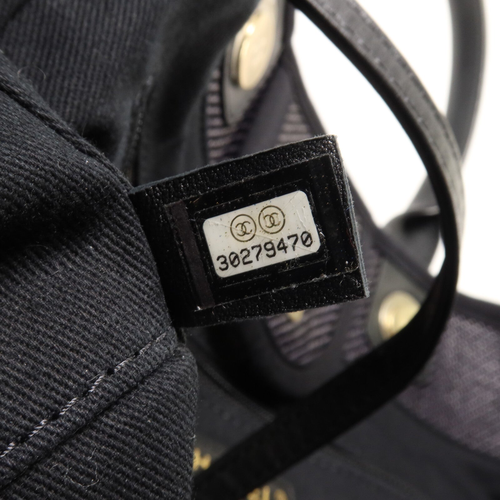 CHANEL 帆布Deauville Tote鏈帶手挽肩背兩用袋