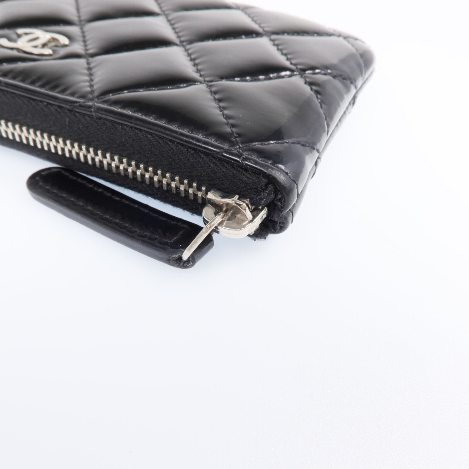 CHANEL 漆皮皮革Wallet銀扣長錢包