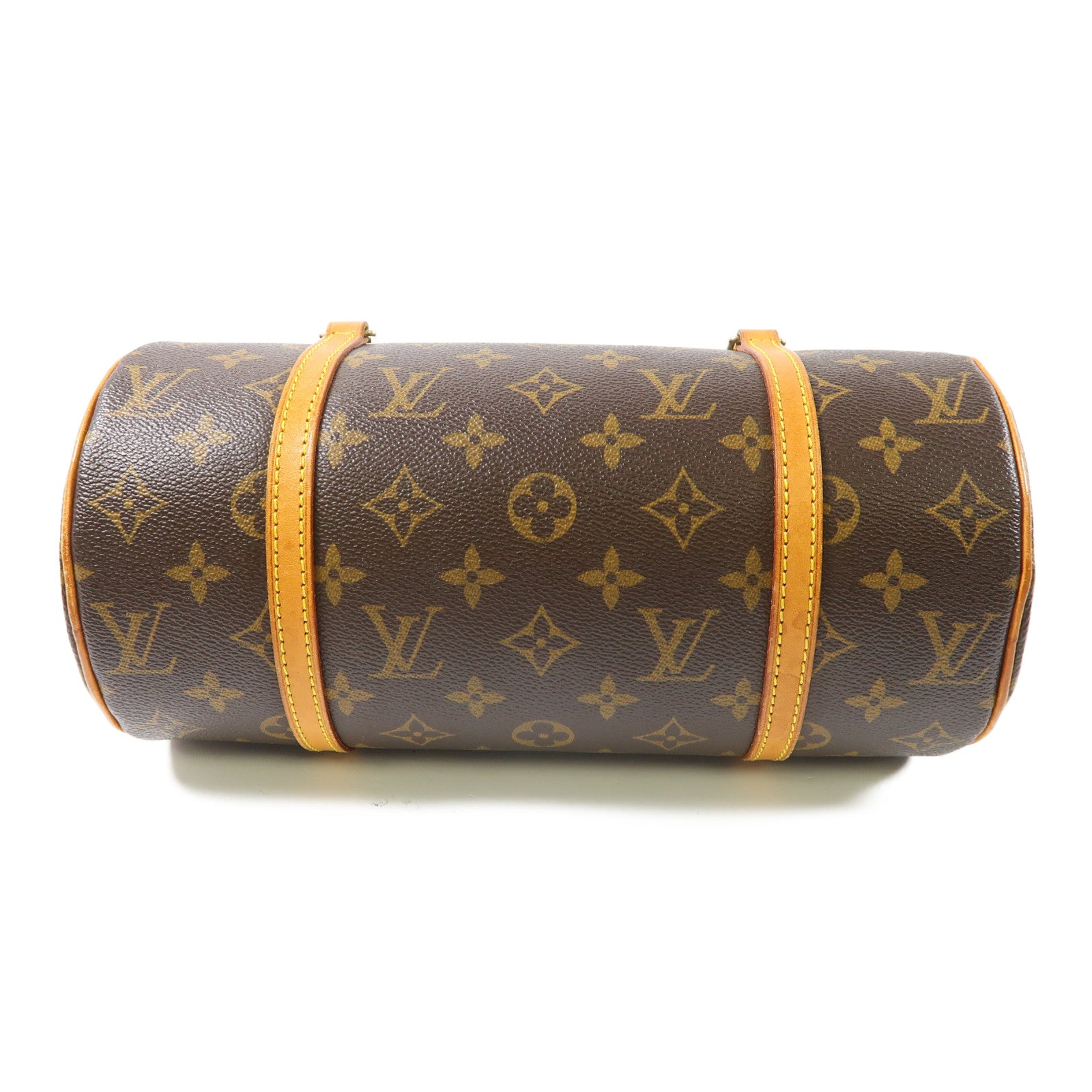 LOUIS VUITTON Monogram Papillon金扣手挽袋啡色