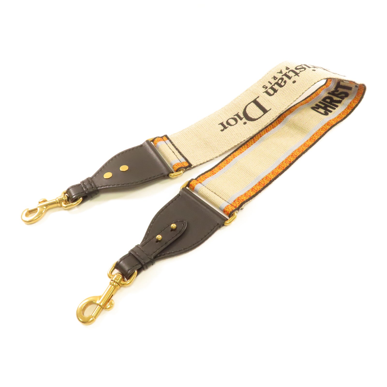 Dior 【激減優惠】帆布Shoulder Strap金扣肩背帶米色