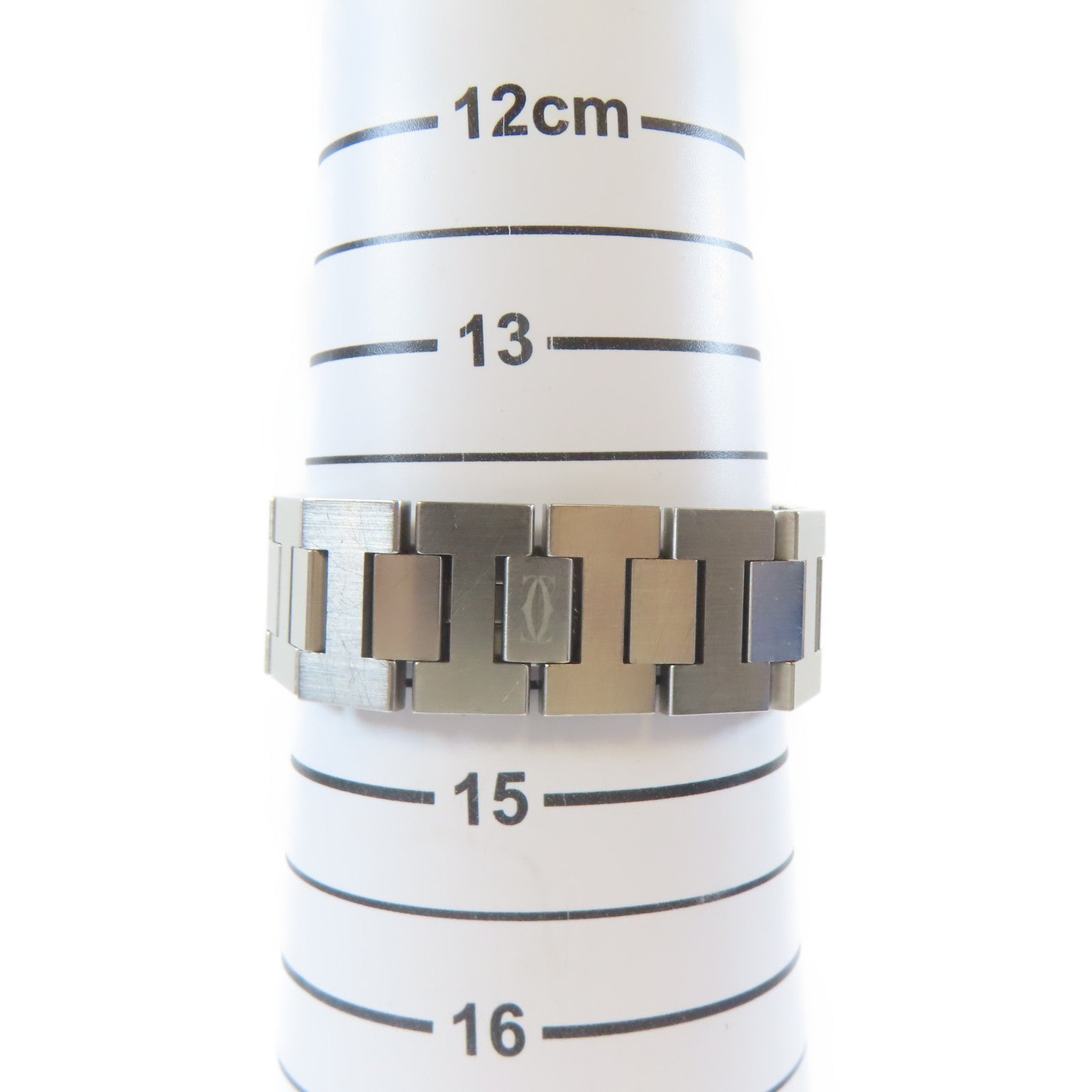 CARTIER 不鏽鋼Pasha C自動機芯手錶白色#14cm