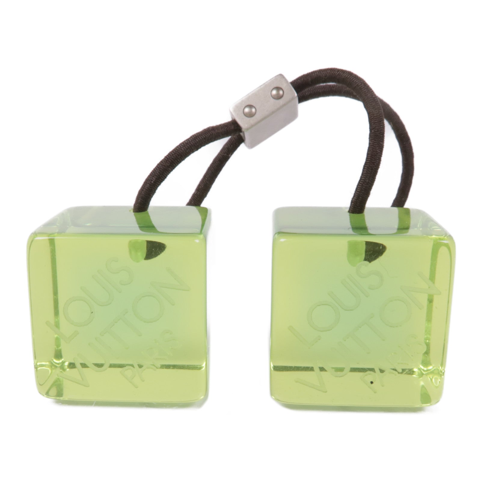 LOUIS VUITTON PVC Hair Cube銀扣髮圈