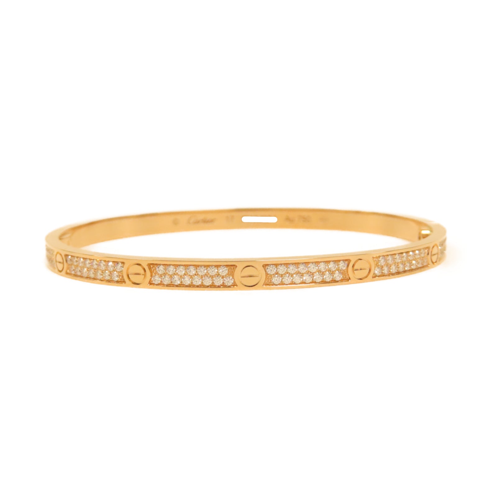 CARTIER 18K玫瑰金Diamond Love Bracelet 0.95ct鑽石手鐲#17