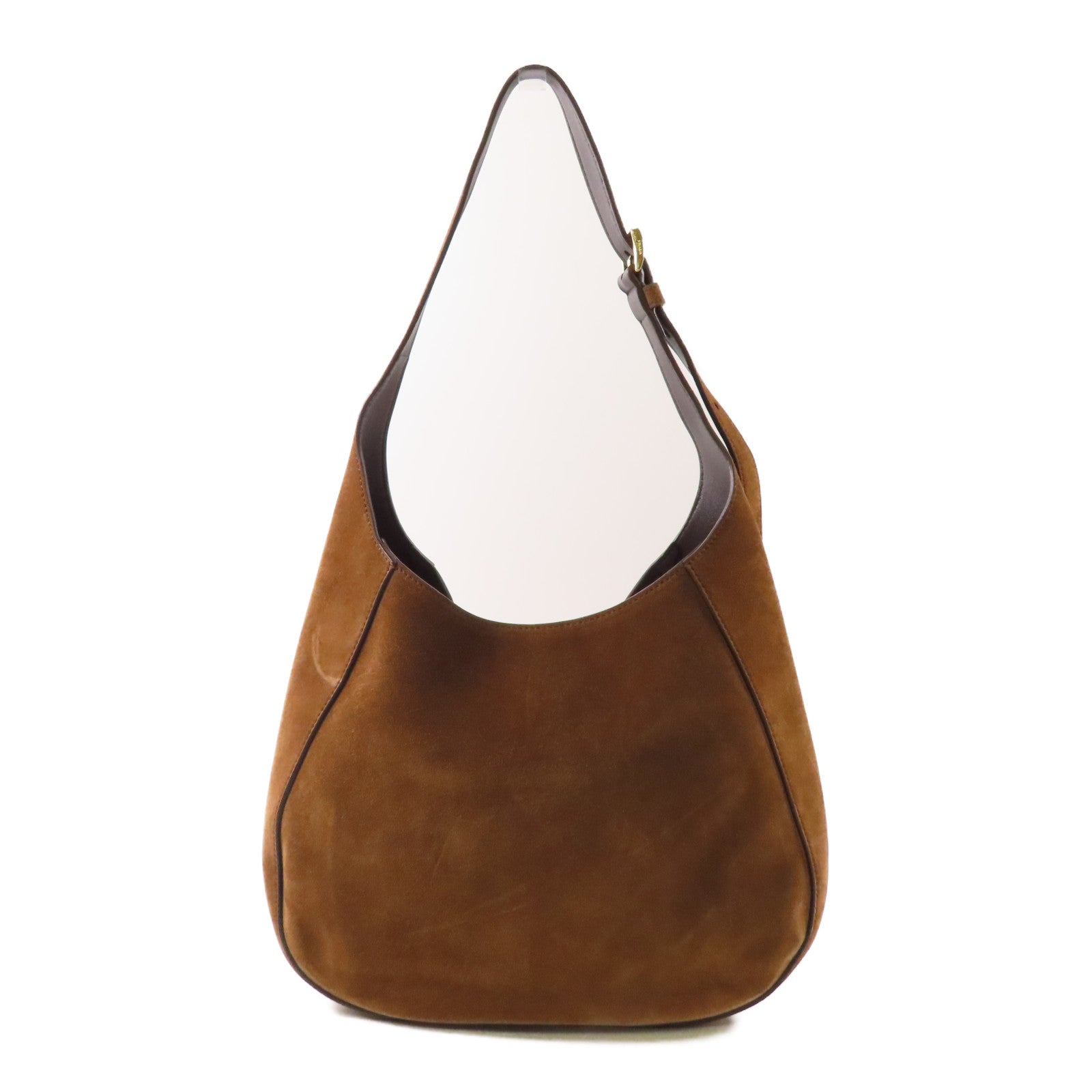 PRADA 皮革Medium Suede金扣肩背袋
