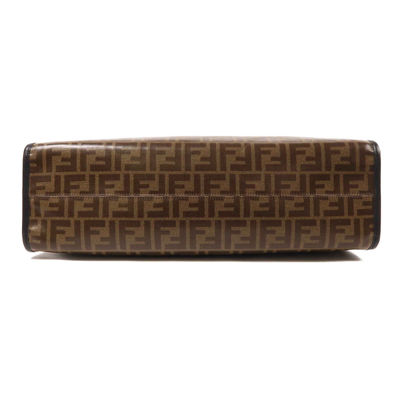 FENDI 塗層帆布Runaway Shopping金扣手挽肩背兩用袋