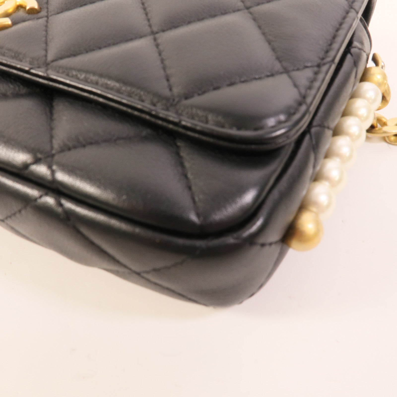 CHANEL 羊皮皮革Pearl Wallet On Chain肩背袋
