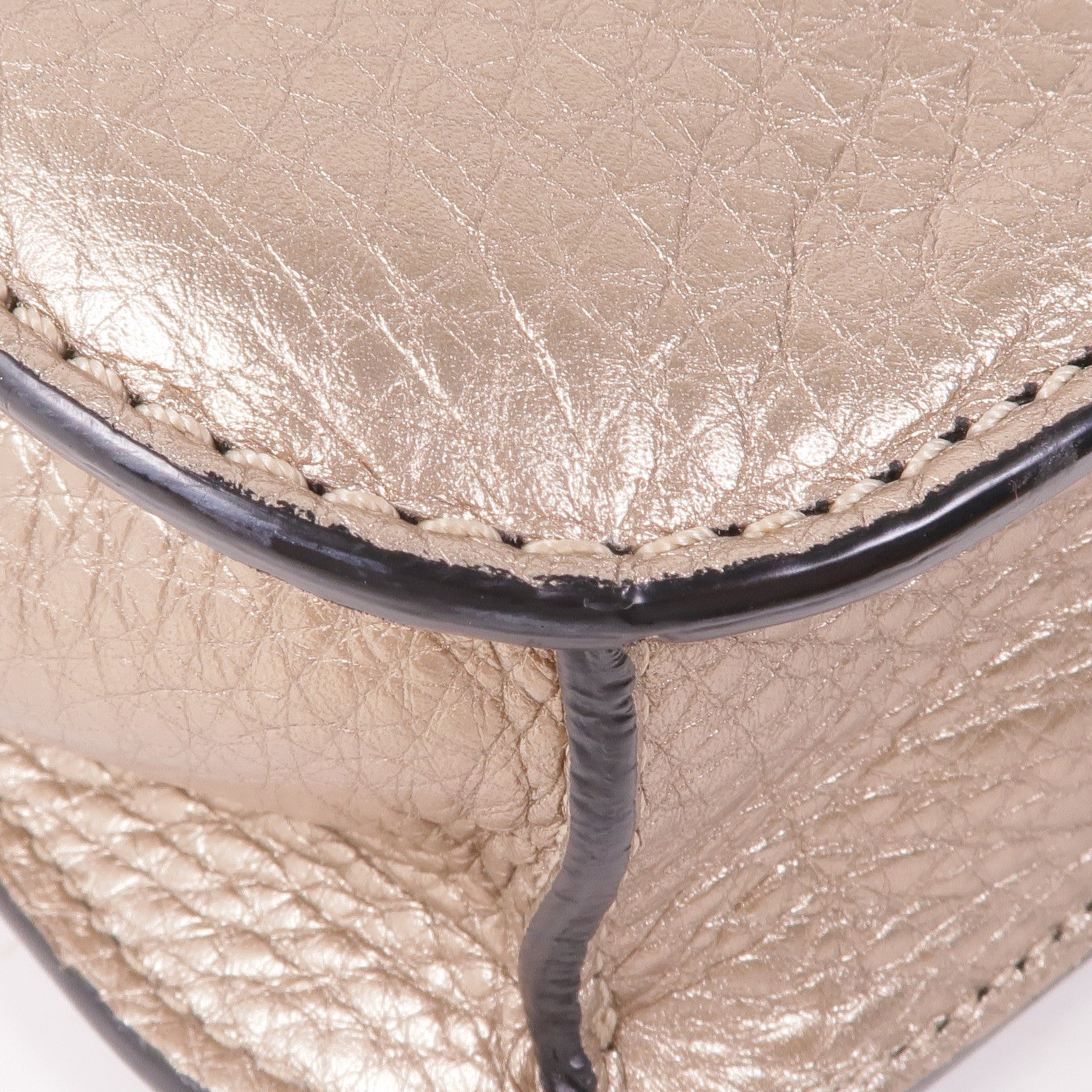 Valentino 牛皮皮革Chain Shoulder金扣鏈帶肩背袋