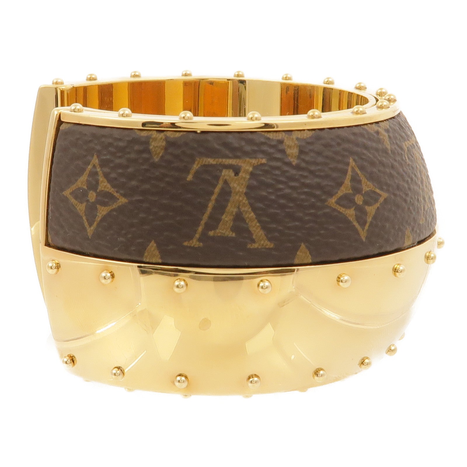 LOUIS VUITTON 金屬/Monogram Wild LV Cuff M手鐲